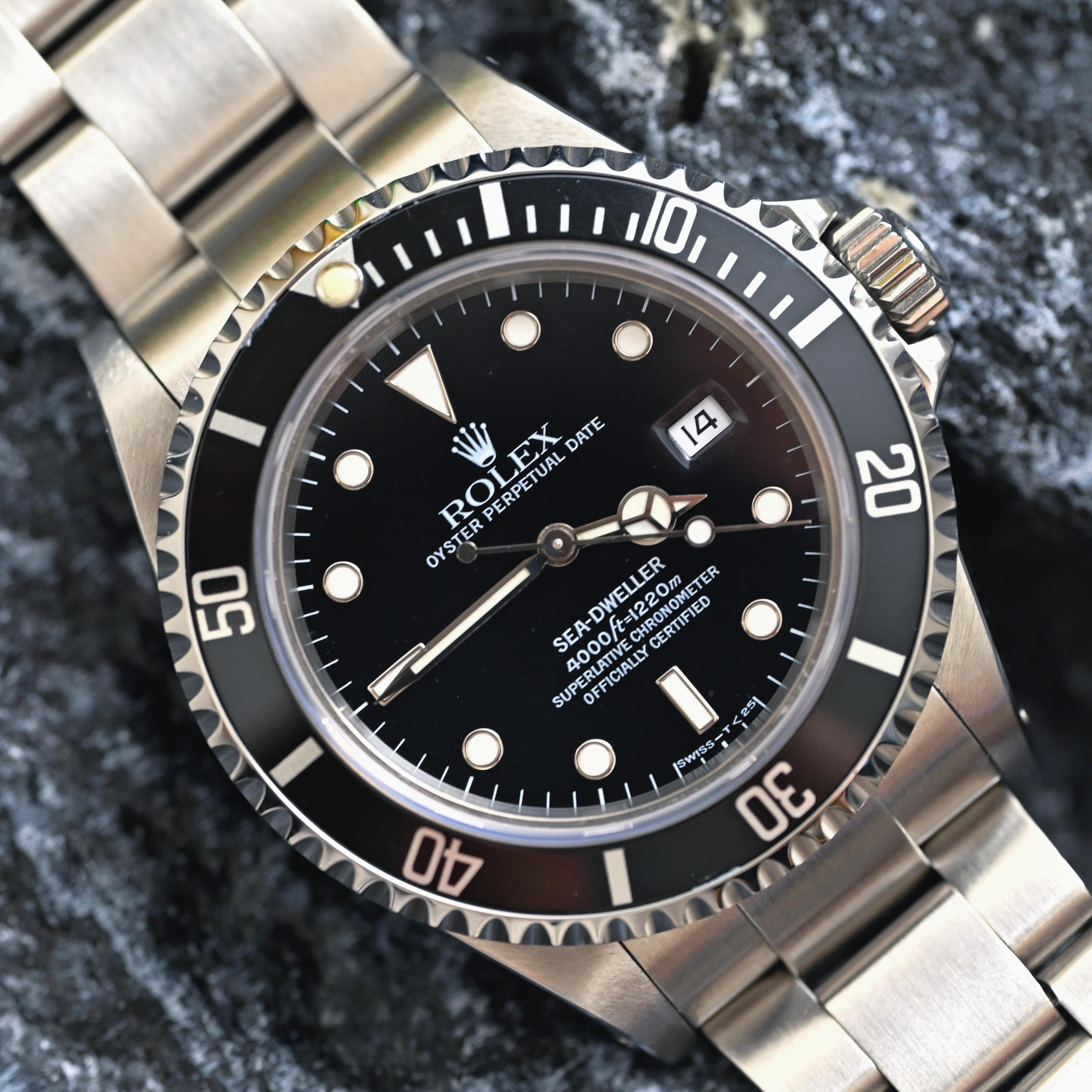 Brand: Rolex
Model: 16600
Year: 1993
Serial number: S9xxxxx

Reference: C04060

Case: Show sign of wear with slight polish from previous; inner case back stamped 16600

Dial: Excellent Condition Black Dial along with matching hands

Bracelet: 93160