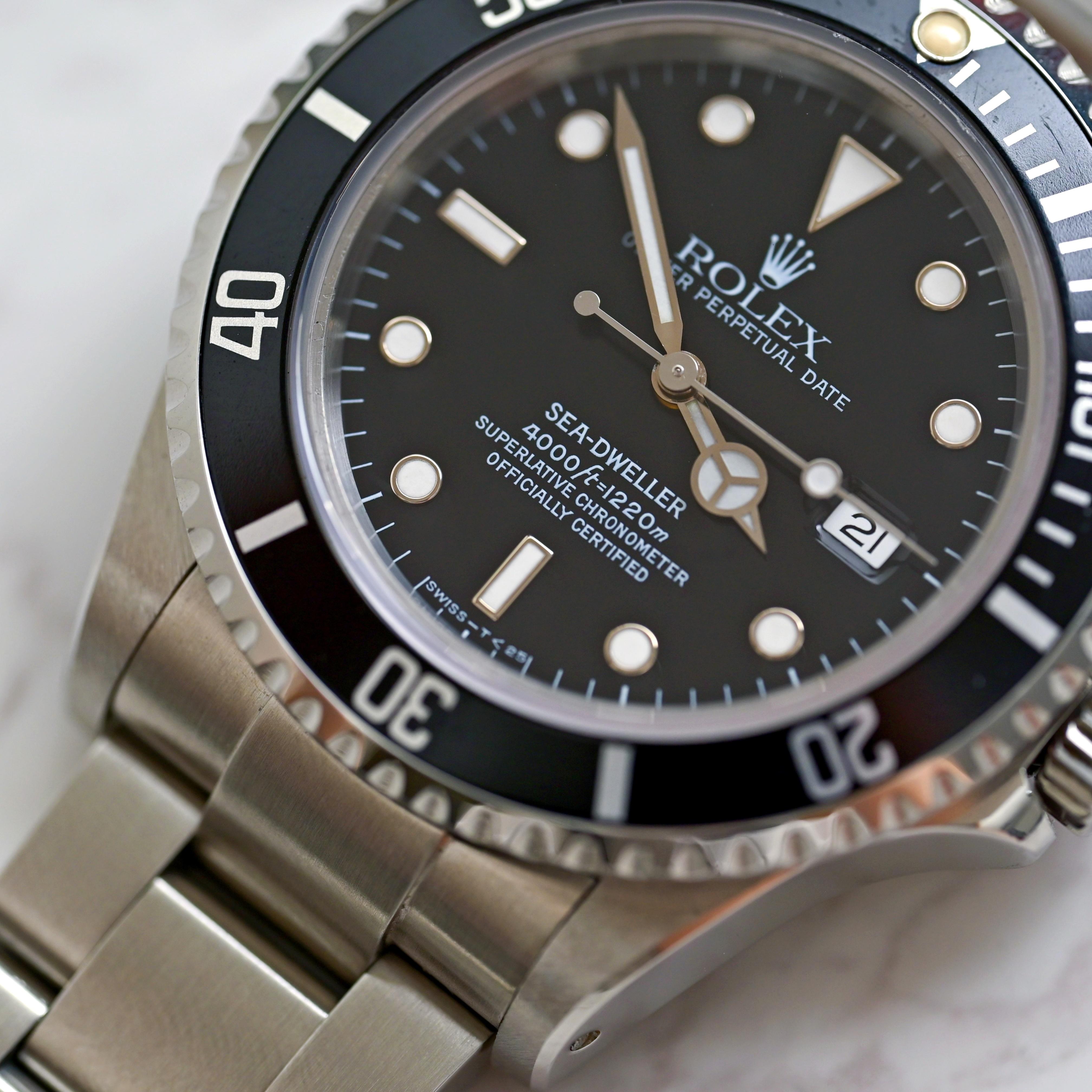 Rolex Sea-Dweller Submariner Black Dial 16600 Steel w/Paper, 1994 For Sale 1