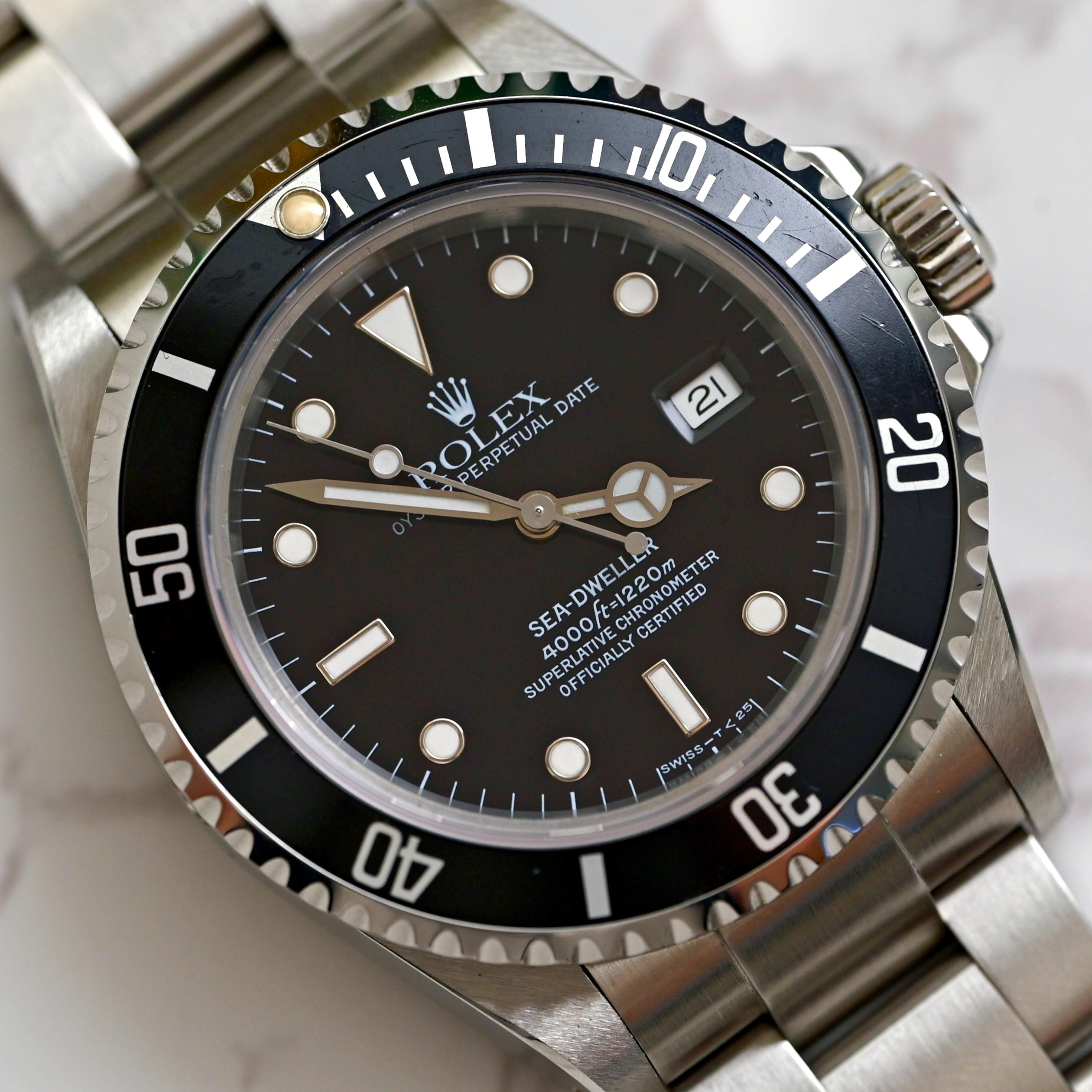 Rolex Sea-Dweller Submariner Black Dial 16600 Steel w/Paper, 1994 For Sale 2