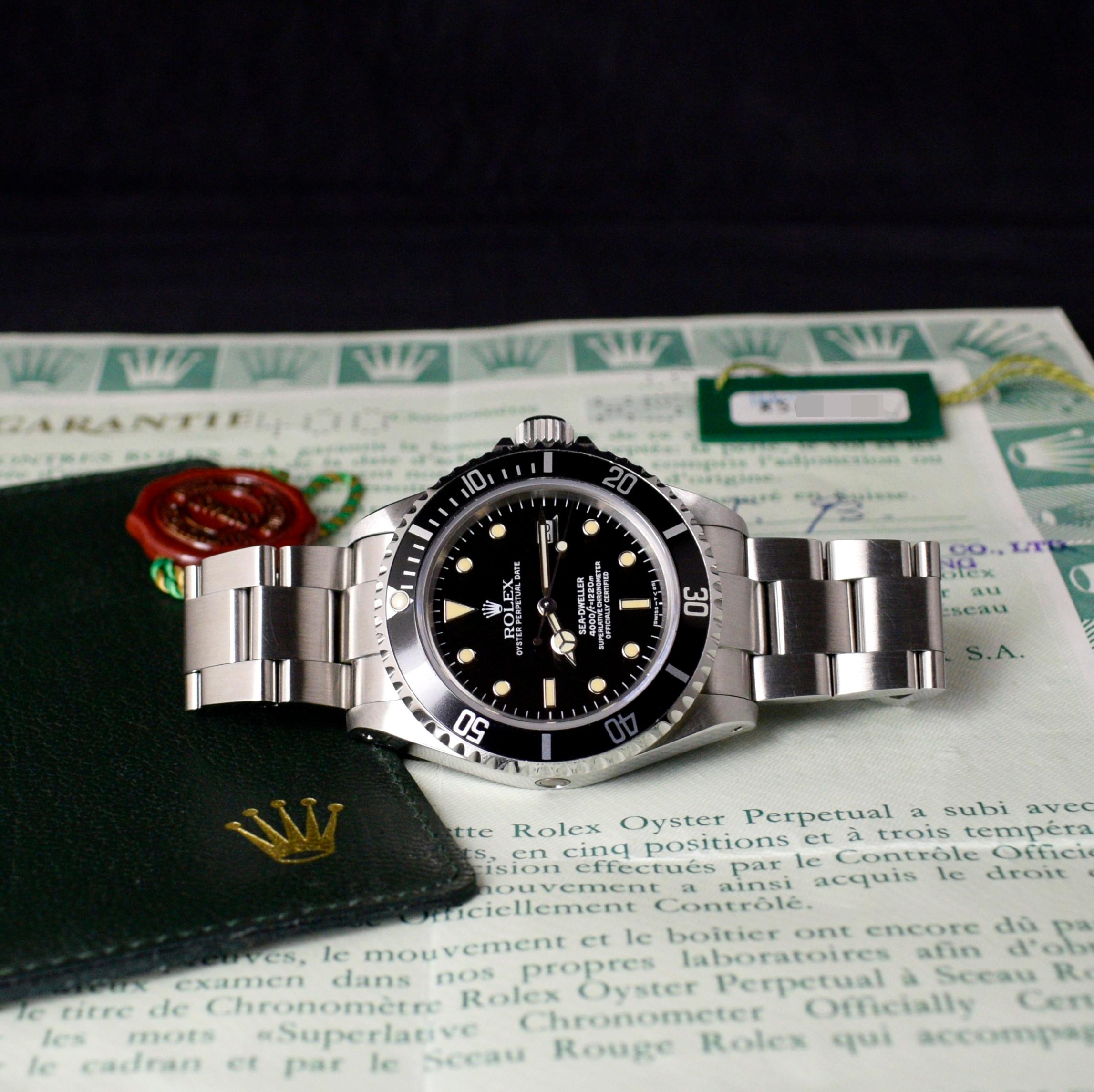 Brand: Rolex
Model: 16600
Year: 1991
Serial number: X5xxxxx
Reference: C03435

Case: Show sign of wear with slight polish from previous; inner case back stamped 16600

Dial: Excellent Aged Condition Black Tritium Dial where the indexes have turned
