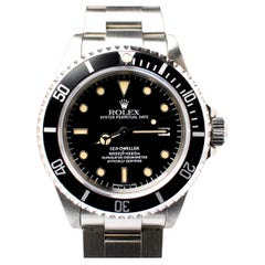Used Rolex Sea-Dweller Submariner Creamy 16600 Steel Automatic Watch w/Paper, 1991
