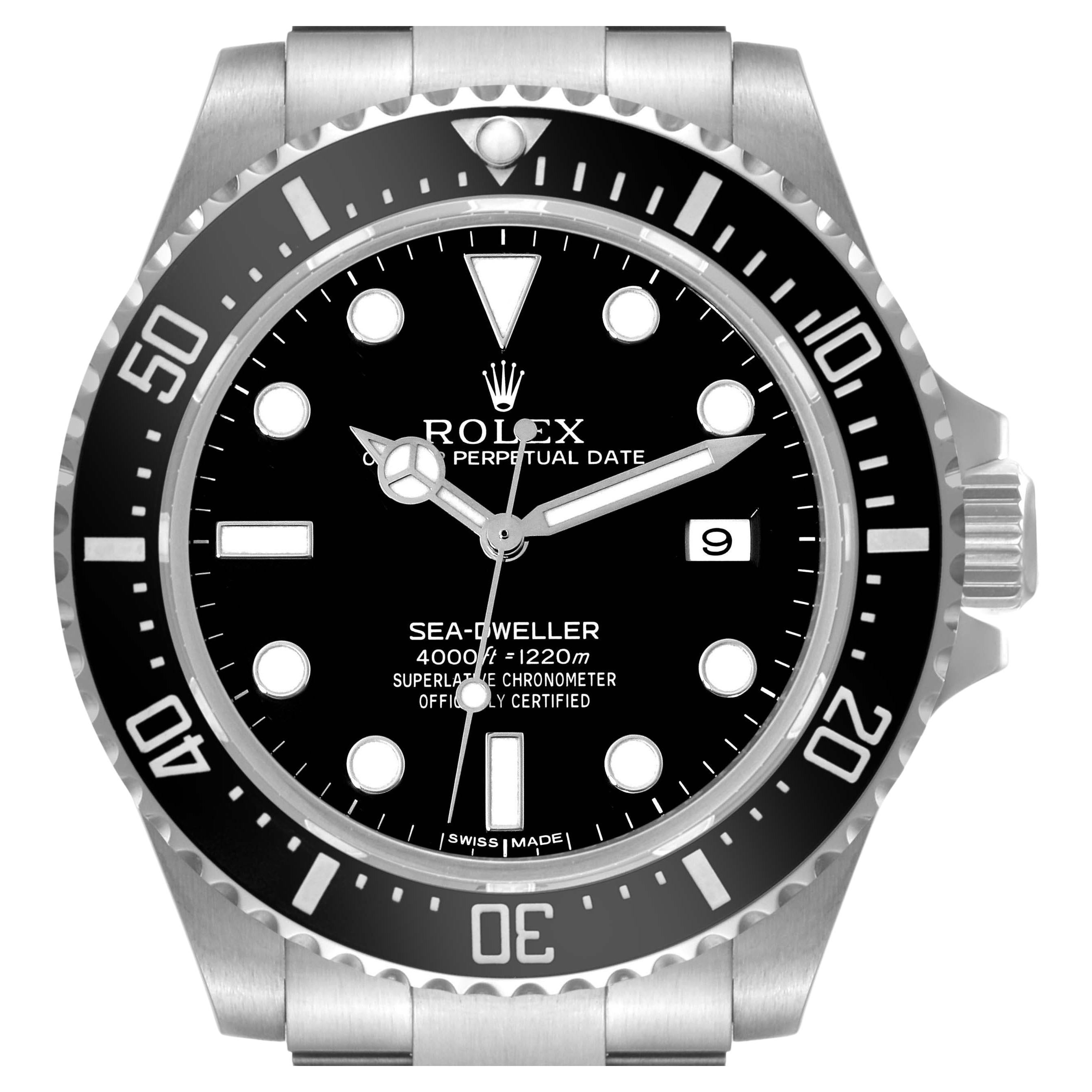 Rolex Seadweller 4000 Automatic Steel Mens Watch 116600 Box Card