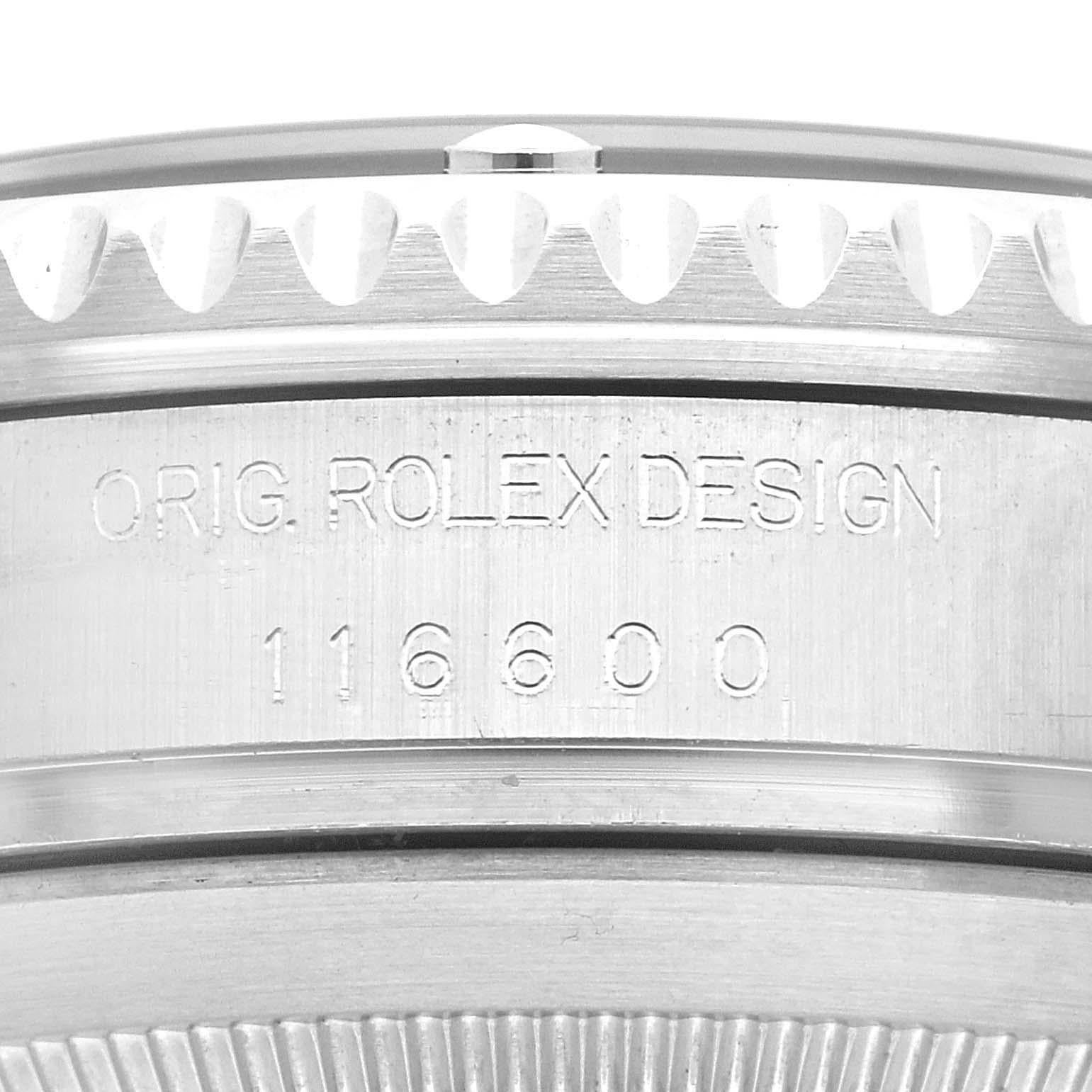 Rolex Seadweller 4000 Black Dial Automatic Steel Mens Watch 116600 Pour hommes en vente
