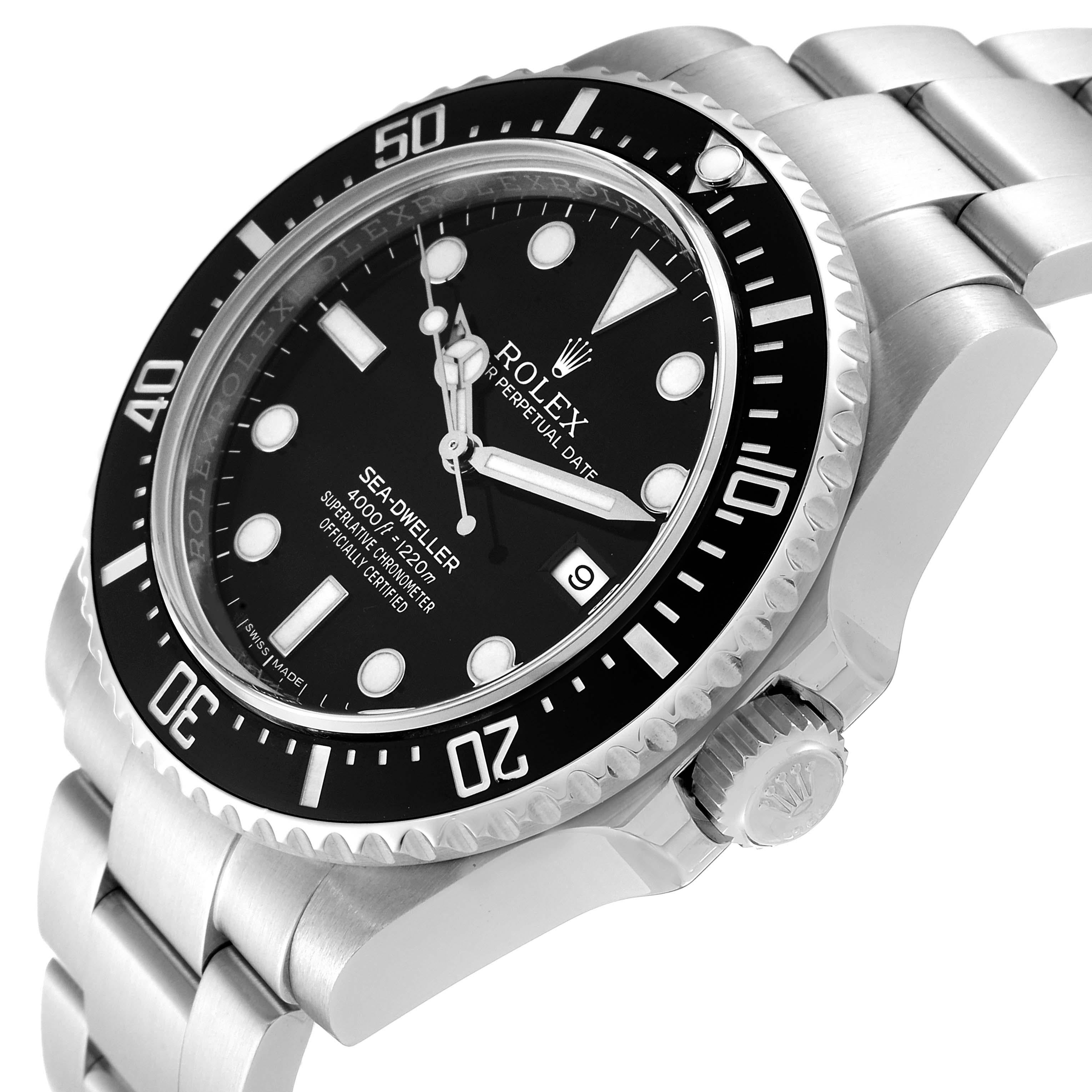 Rolex Seadweller 4000 Black Dial Automatic Steel Mens Watch 116600 en vente 5