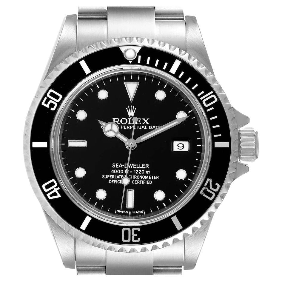 Rolex Seadweller 40 Black Dial Steel Men's Watch 16600 Box For Sale at