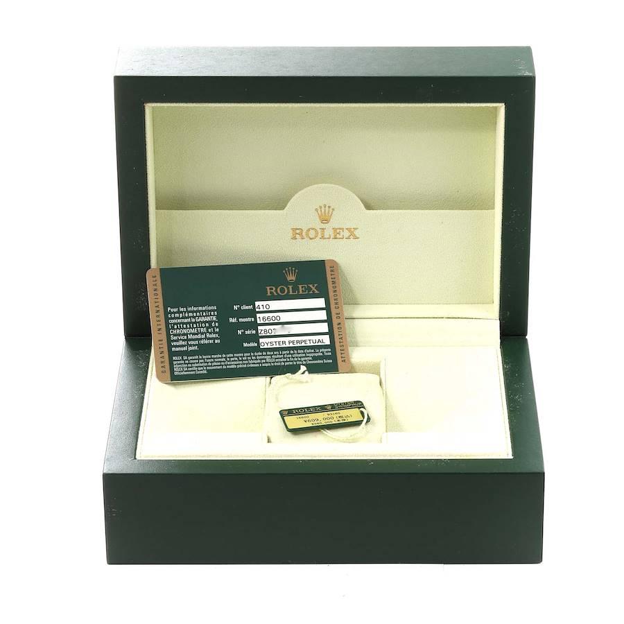 Rolex Seadweller 4000 Black Dial Steel Mens Watch 16600 Box Card 8