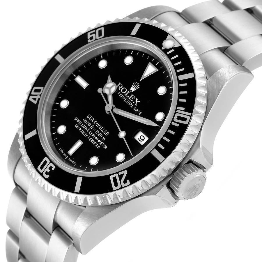 Rolex Seadweller 4000 Black Dial Steel Mens Watch 16600 Box Card 1