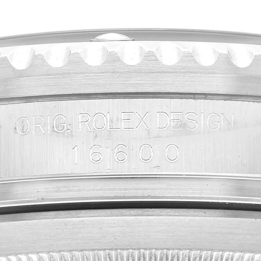 Rolex Seadweller 4000 Black Dial Steel Mens Watch 16600 Box Papers In Excellent Condition In Atlanta, GA