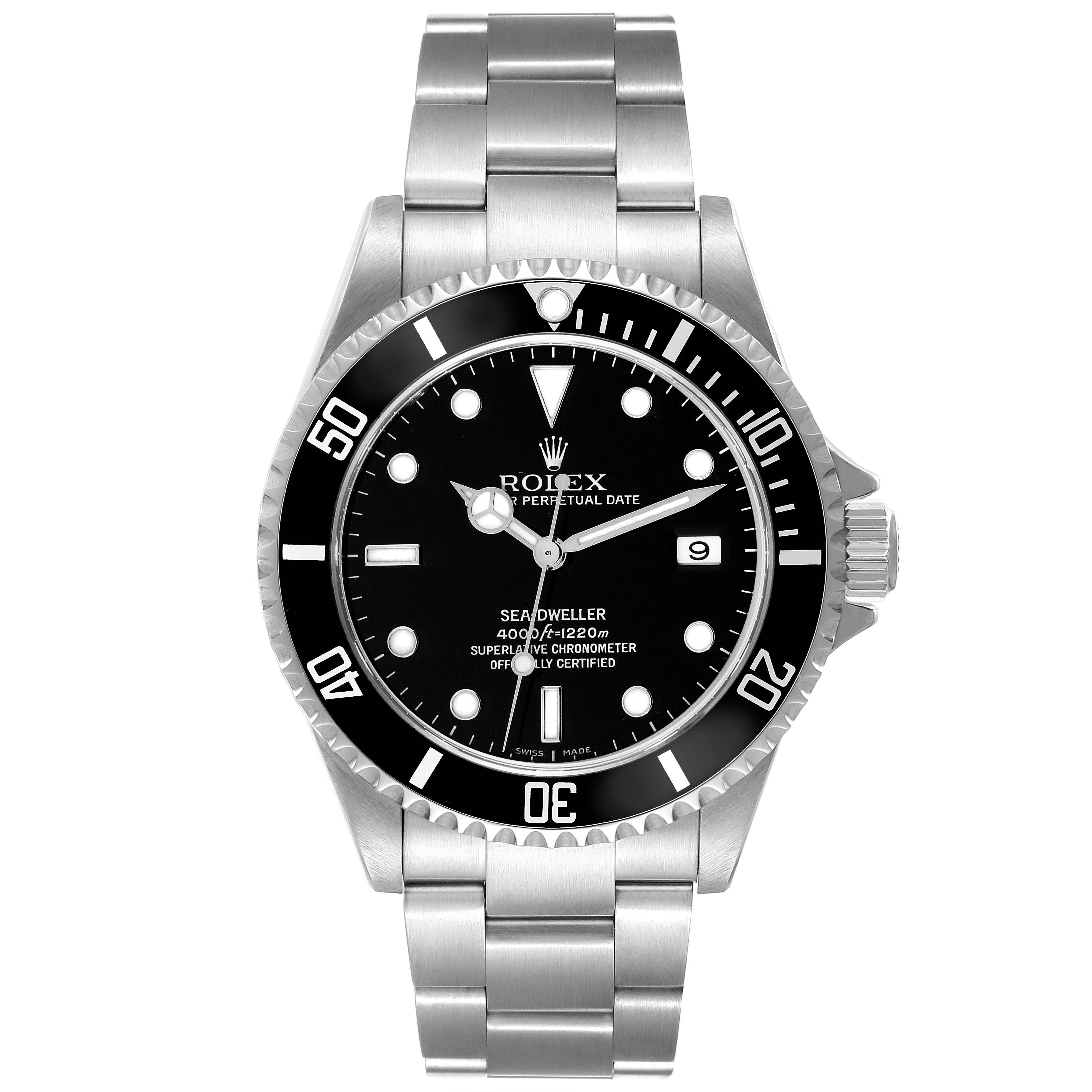 Rolex Seadweller 4000 Black Dial Steel Mens Watch 16600 For Sale 7