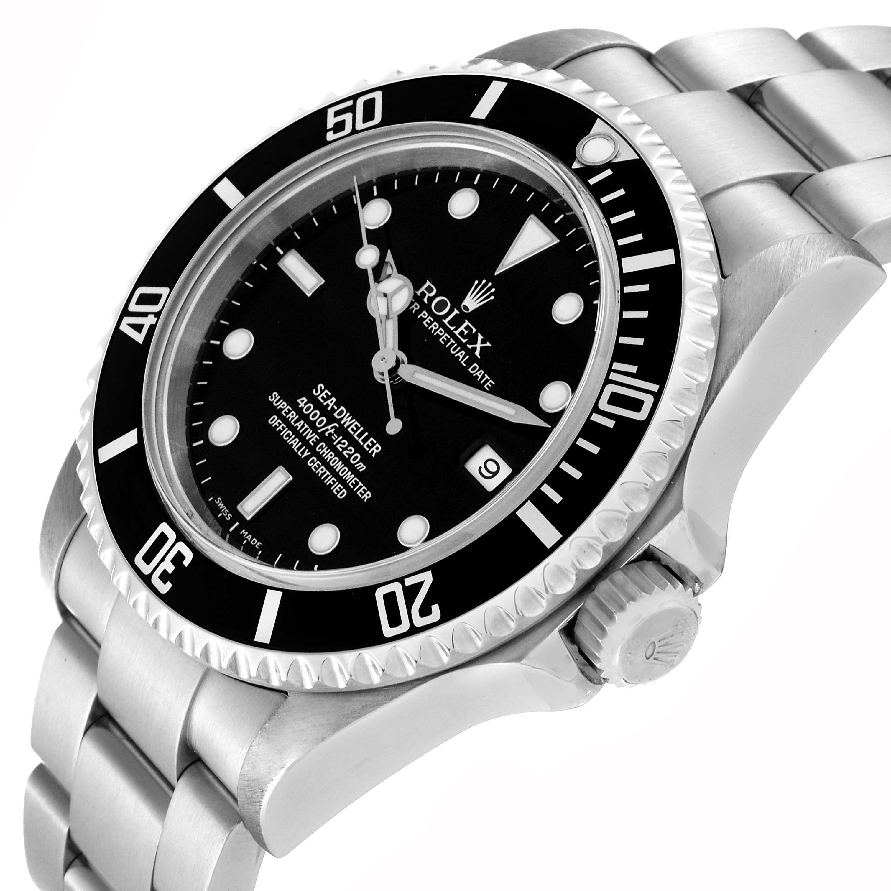 Rolex Seadweller 4000 Black Dial Steel Mens Watch 16600 For Sale 2
