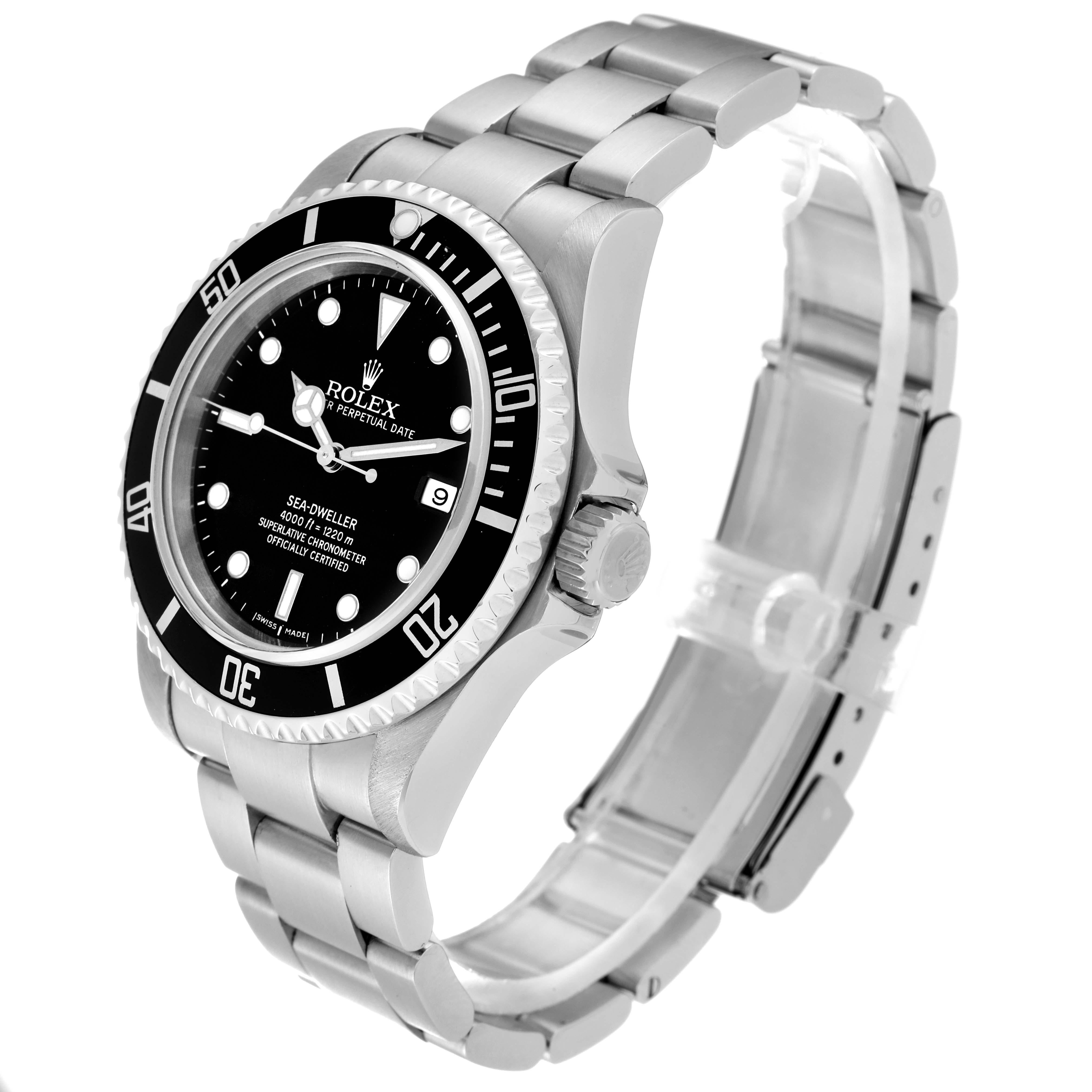 Rolex Seadweller 4000 Black Dial Steel Mens Watch 16600 For Sale 3