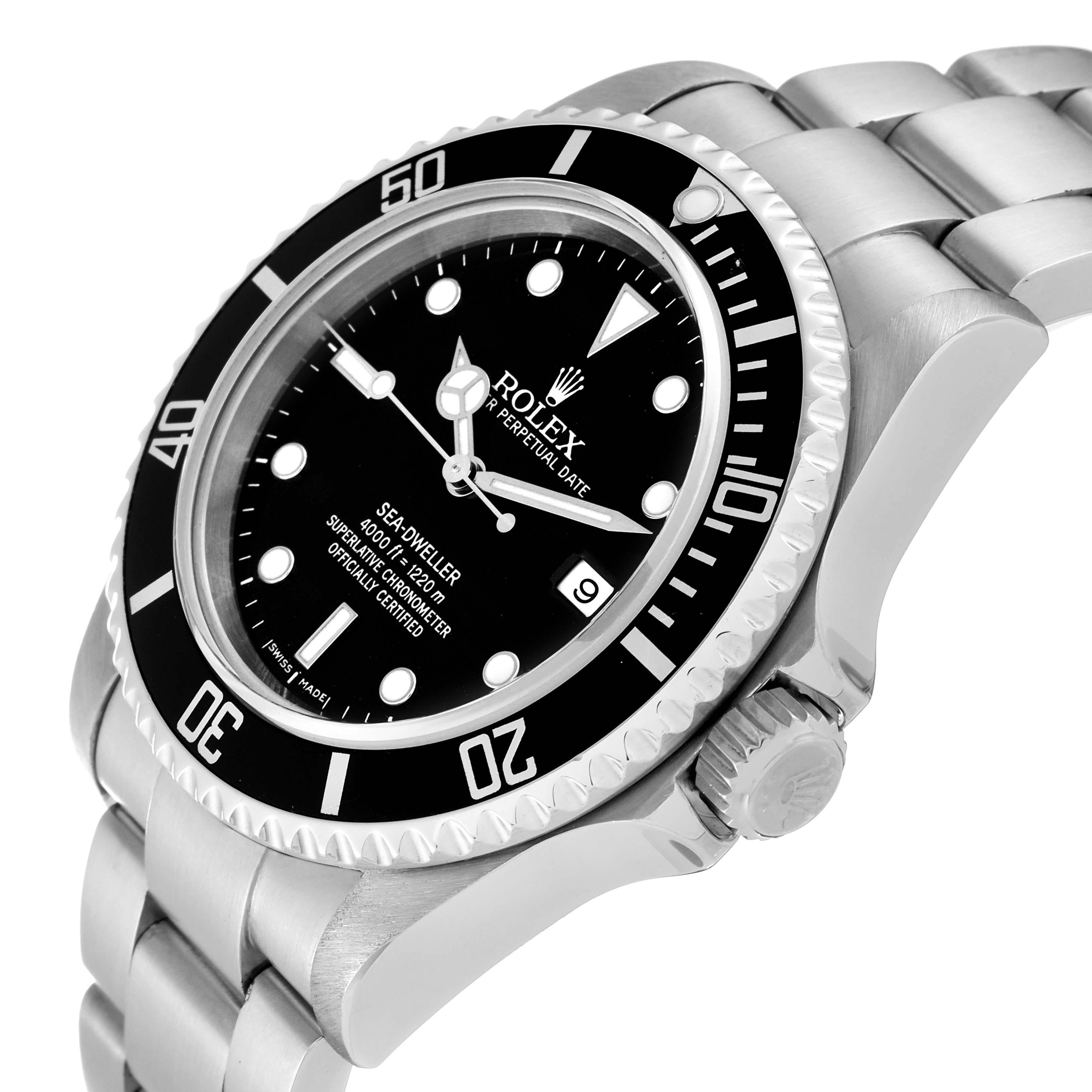 Rolex Seadweller 4000 Black Dial Steel Mens Watch 16600 For Sale 4