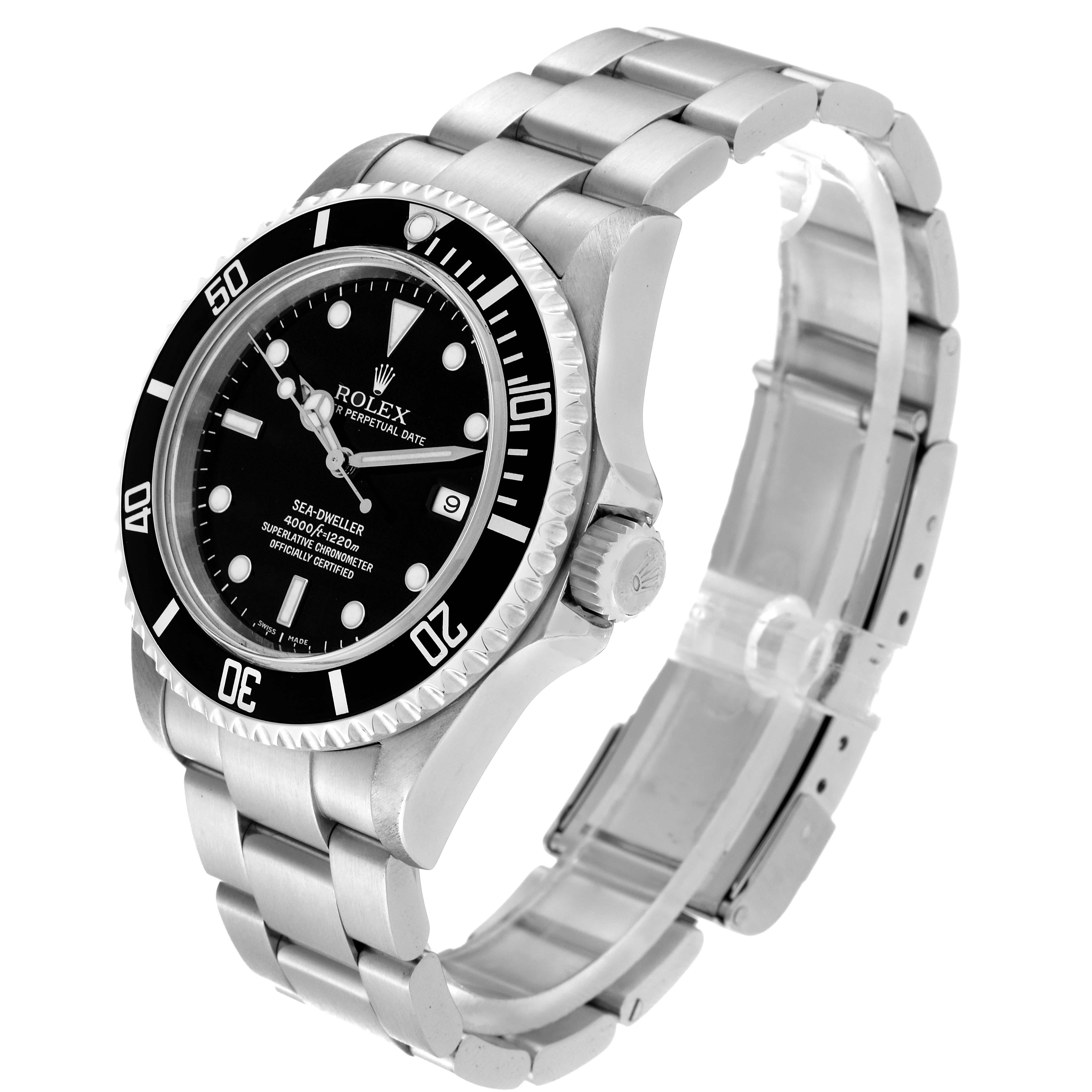 Rolex Seadweller 4000 Black Dial Steel Mens Watch 16600 For Sale 4