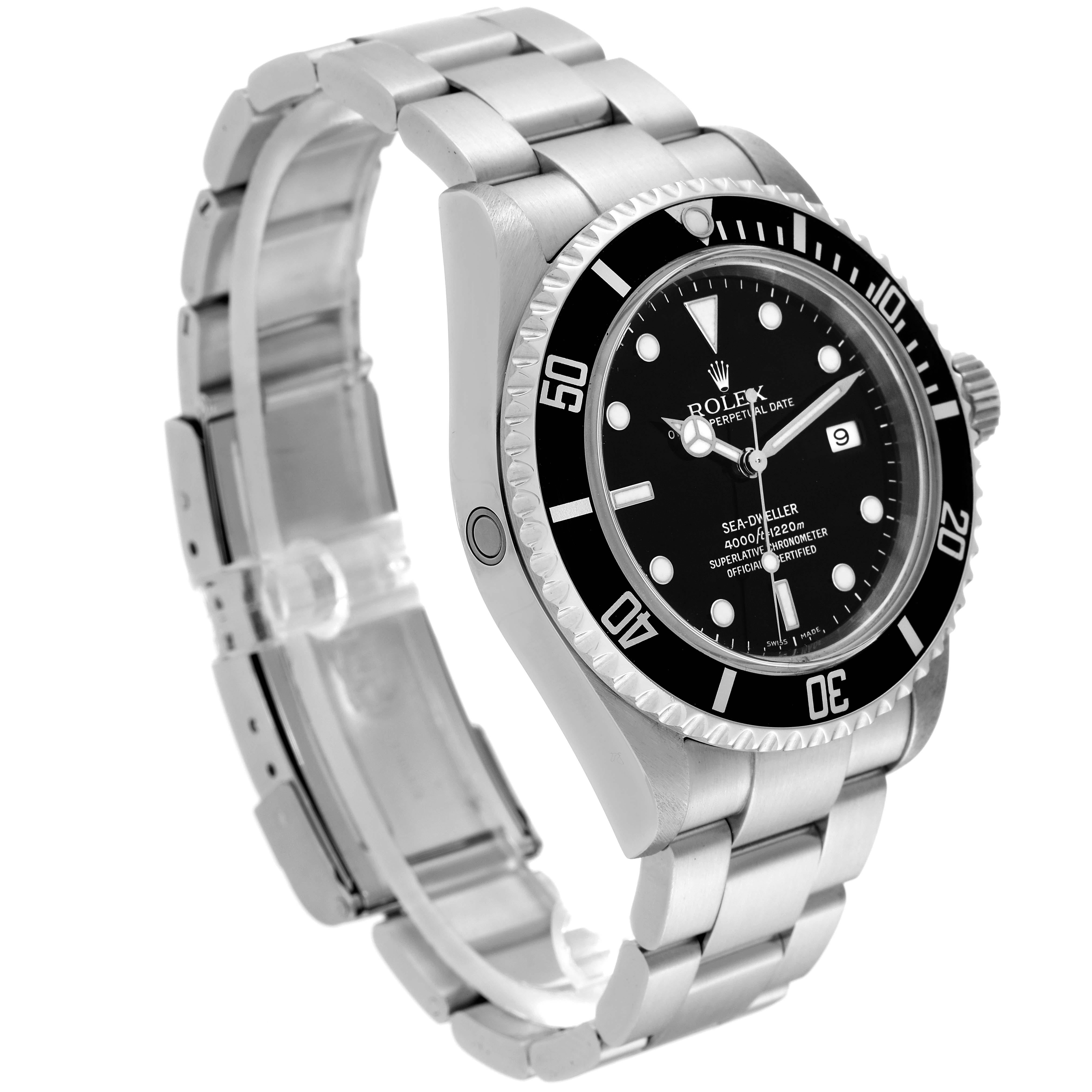 Rolex Seadweller 4000 Black Dial Steel Mens Watch 16600 For Sale 5