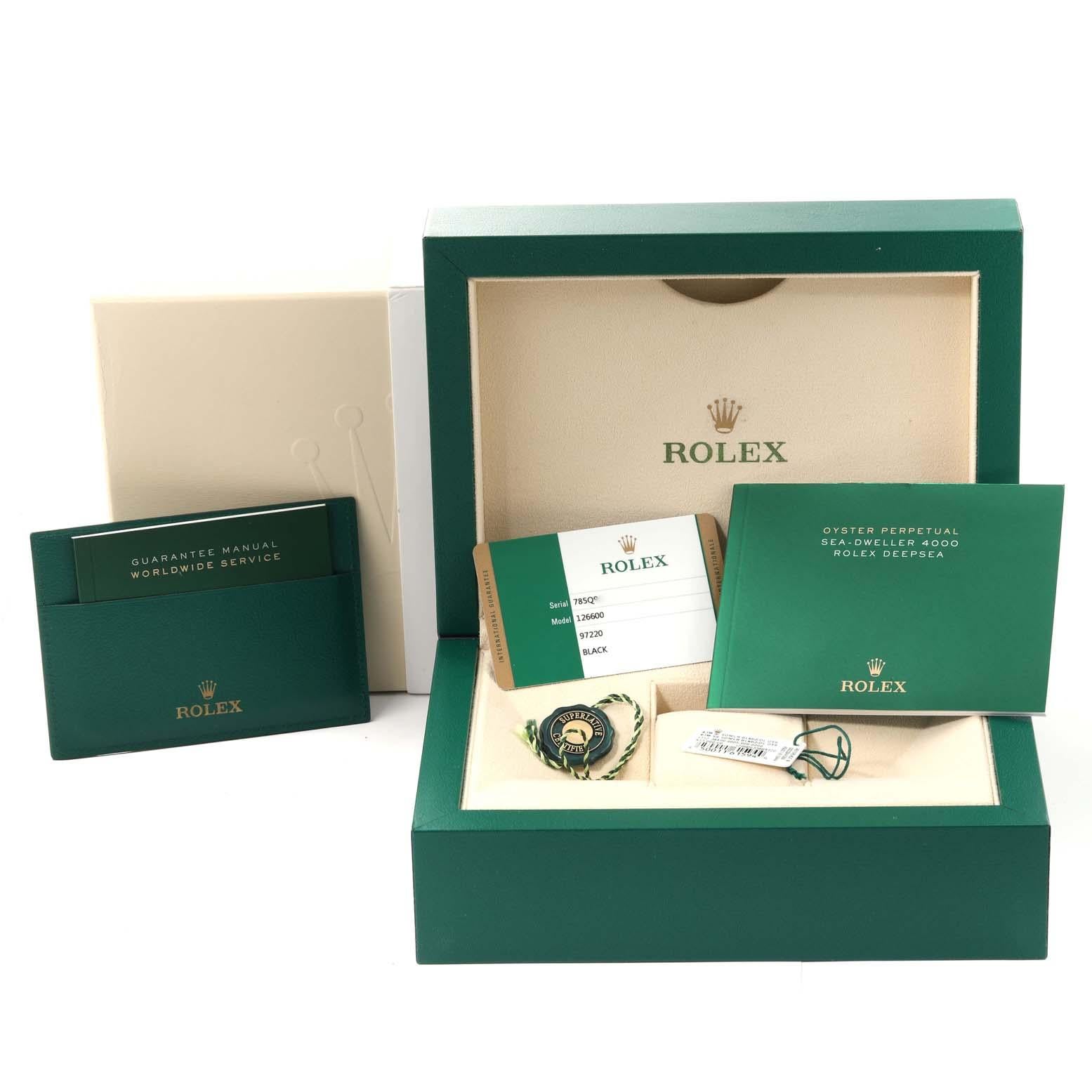 Rolex Montre Seadweller en acier pour homme, 43 mm, 50e anniversaire, avec carte boîte, 126600 2