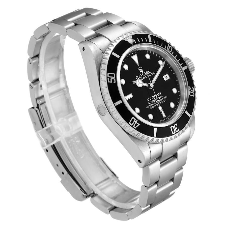 Rolex Seadweller Black Dial Automatic Steel Mens Watch 16600 In Excellent Condition For Sale In Atlanta, GA