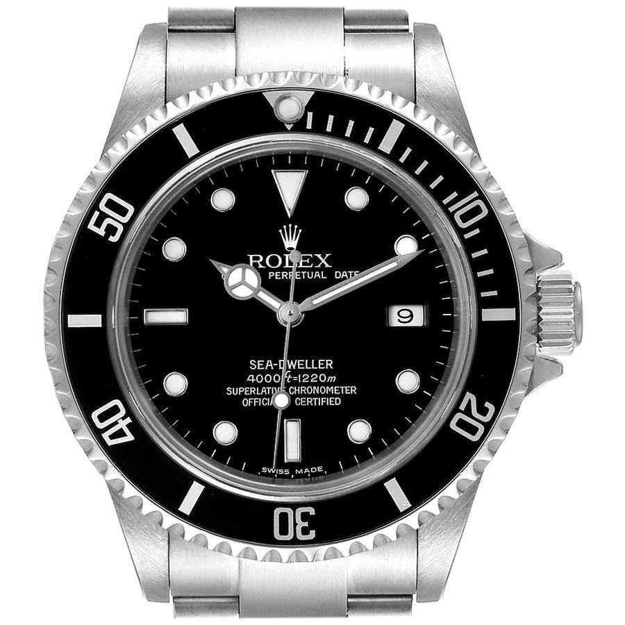Rolex Seadweller Black Dial Automatic Steel Mens Watch 16600 For Sale
