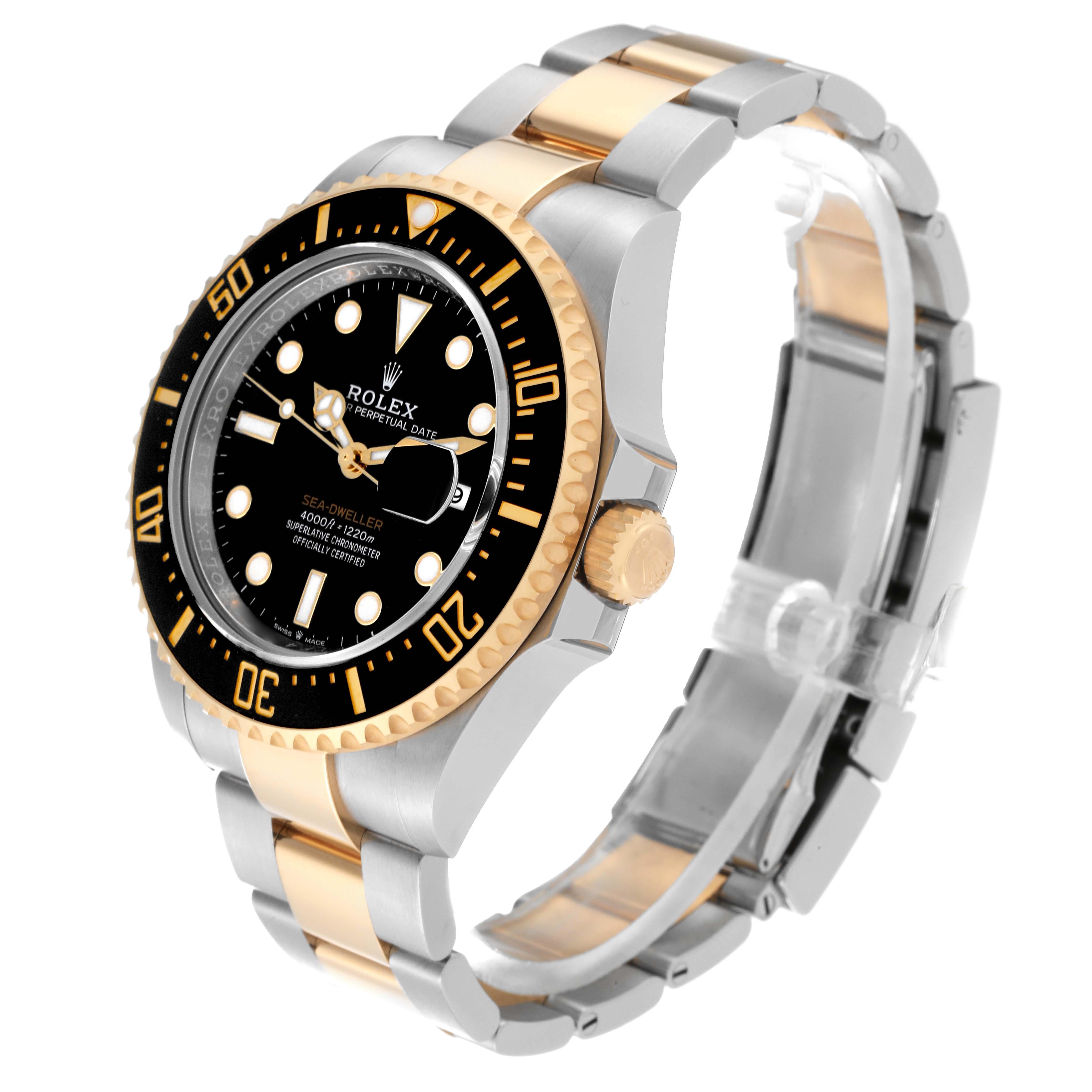Rolex Seadweller Black Dial Steel Yellow Gold Mens Watch 126603 Box Card 8