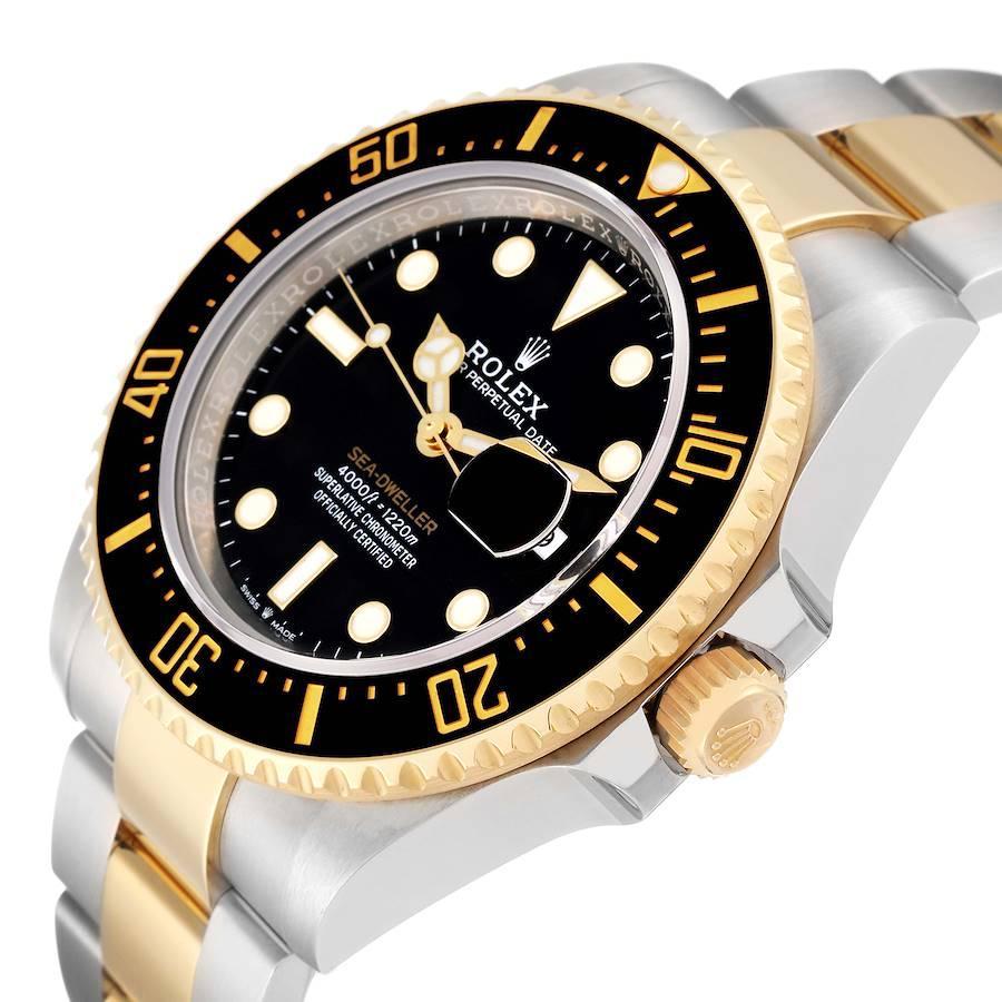 Men's Rolex Seadweller Black Dial Steel Yellow Gold Mens Watch 126603 Box Card