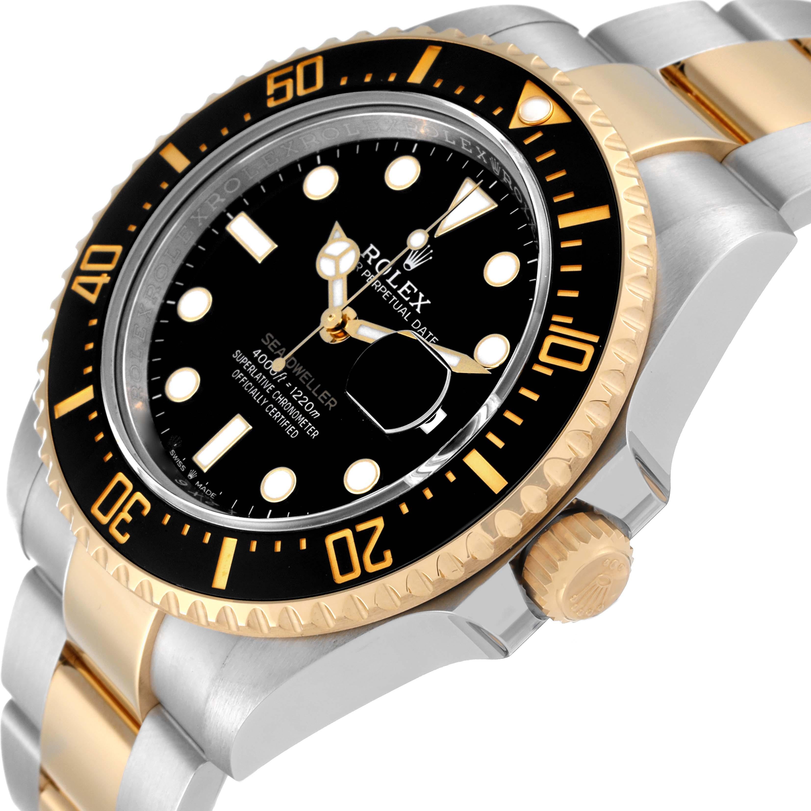Rolex Seadweller Black Dial Steel Yellow Gold Mens Watch 126603 Box Card 1