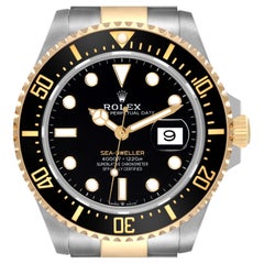 Rolex Seadweller Black Dial Steel Yellow Gold Mens Watch 126603 Box Card