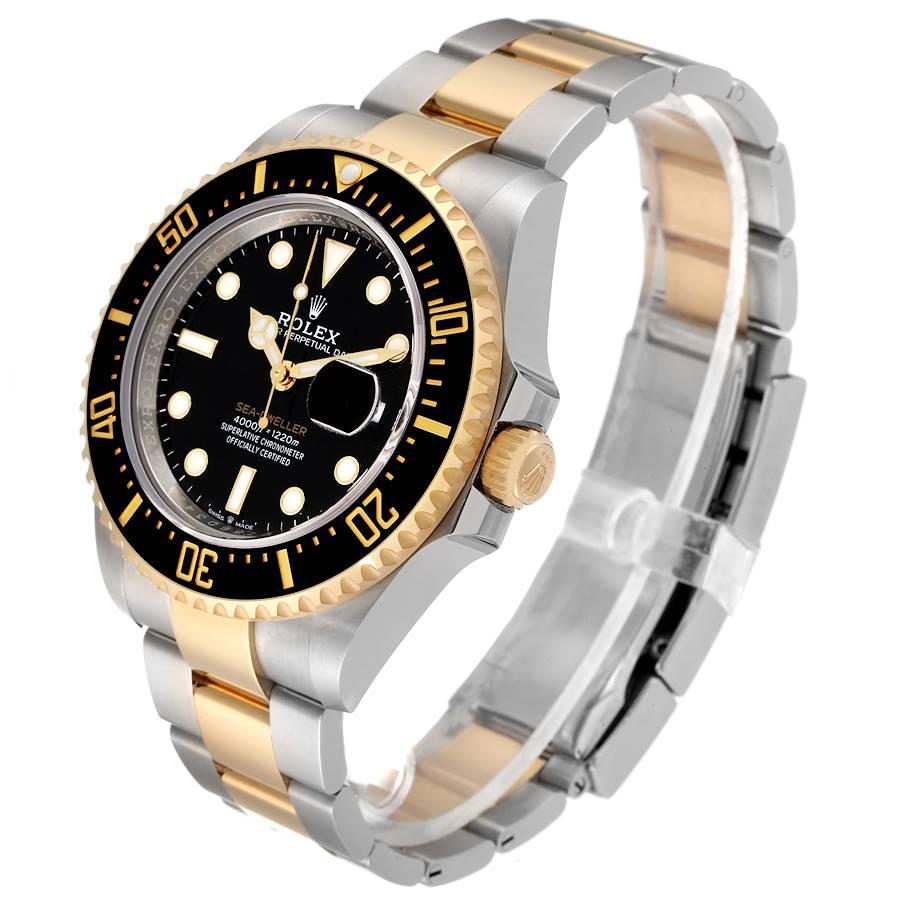 Men's Rolex Seadweller Black Dial Steel Yellow Gold Mens Watch 126603 Unworn