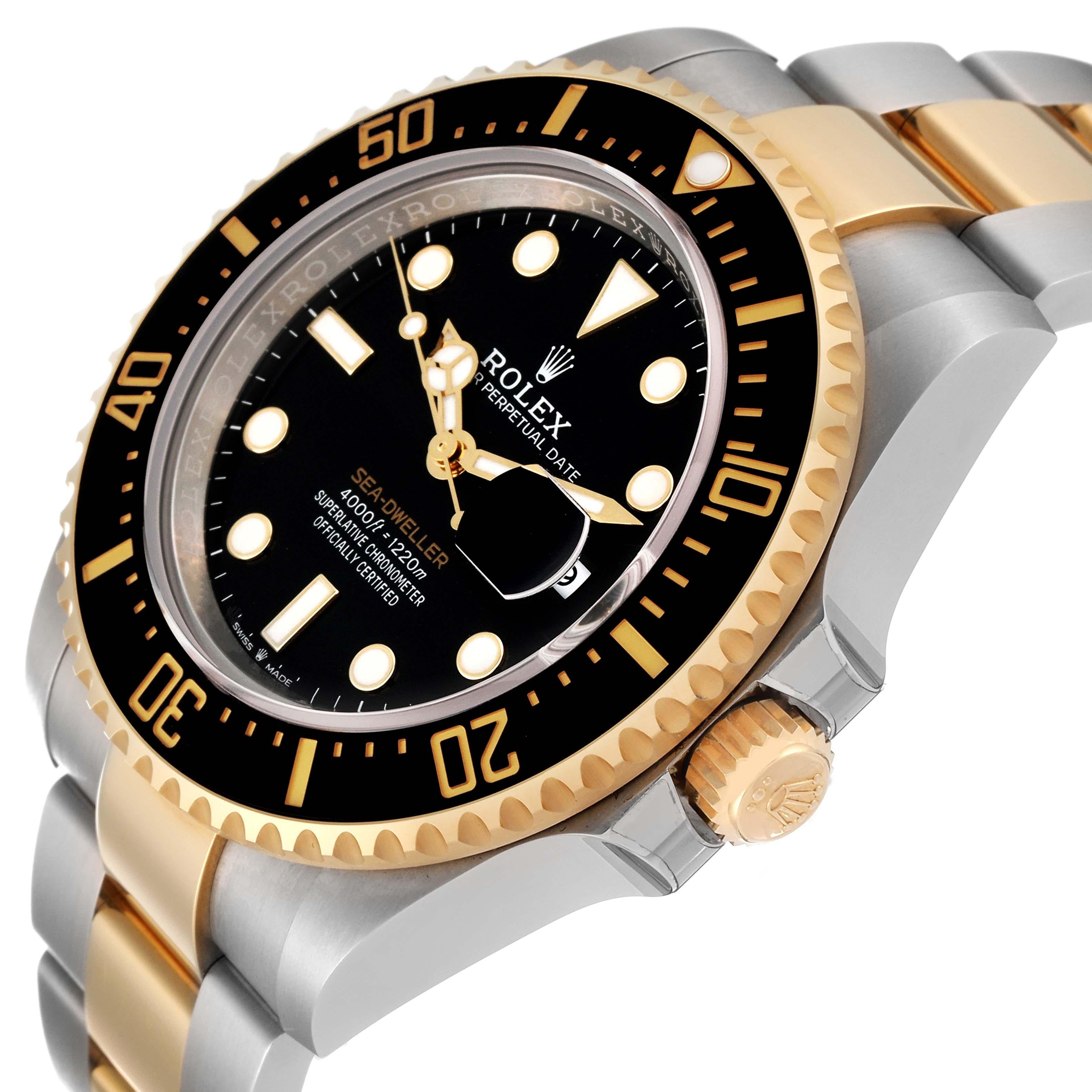 Rolex Seadweller Black Dial Steel Yellow Gold Mens Watch 126603 Unworn 4