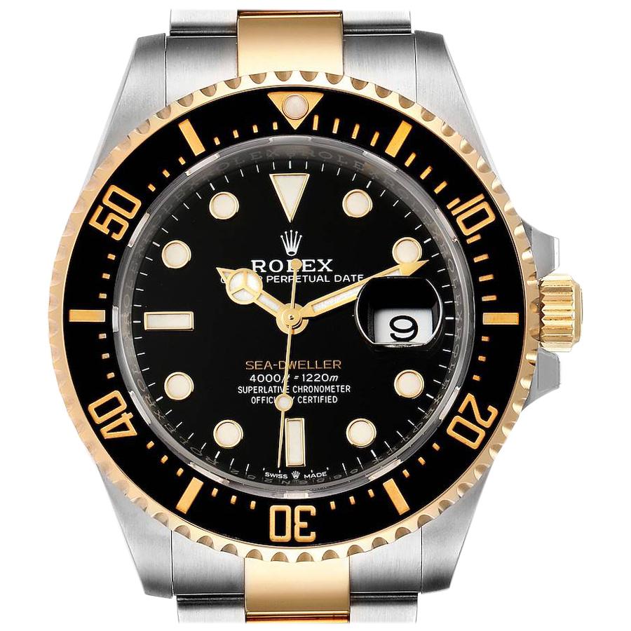 Rolex Seadweller Black Dial Steel Yellow Gold Men's Watch 126603 Unworn