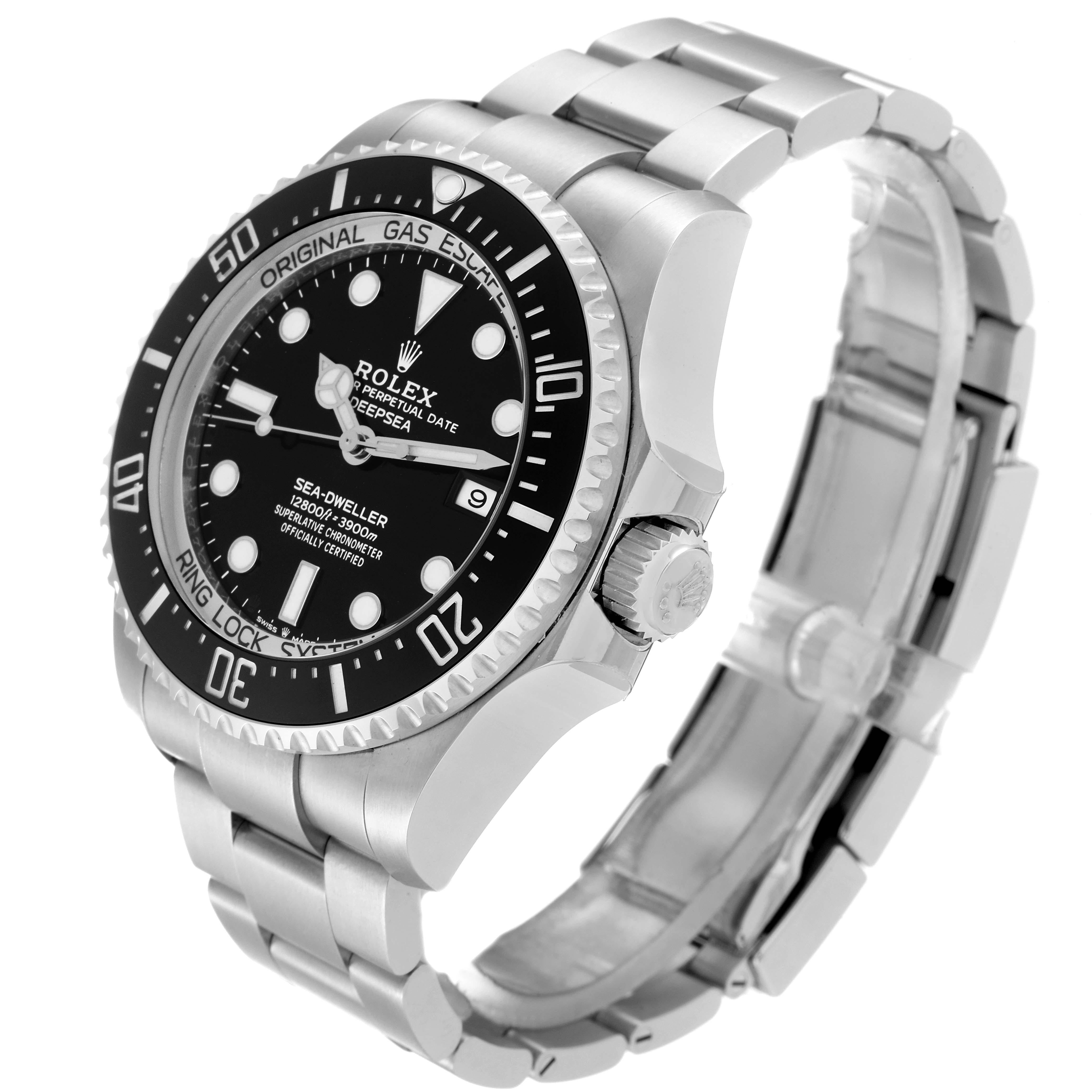 Men's Rolex Seadweller Deepsea 44 Black Dial Steel Mens Watch 126660 Box Card