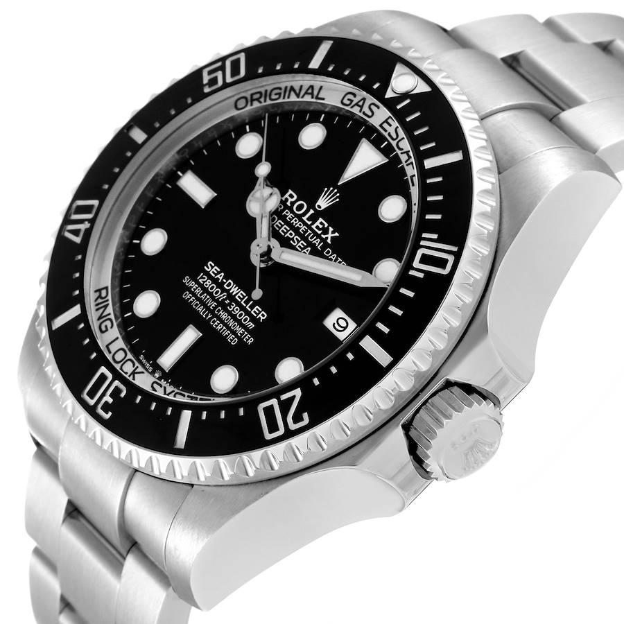 Men's Rolex Seadweller Deepsea 44 Black Dial Steel Mens Watch 126660 Box Card