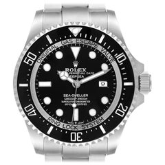 Rolex Seadweller Deepsea 44 Black Dial Steel Mens Watch 126660 Box Card