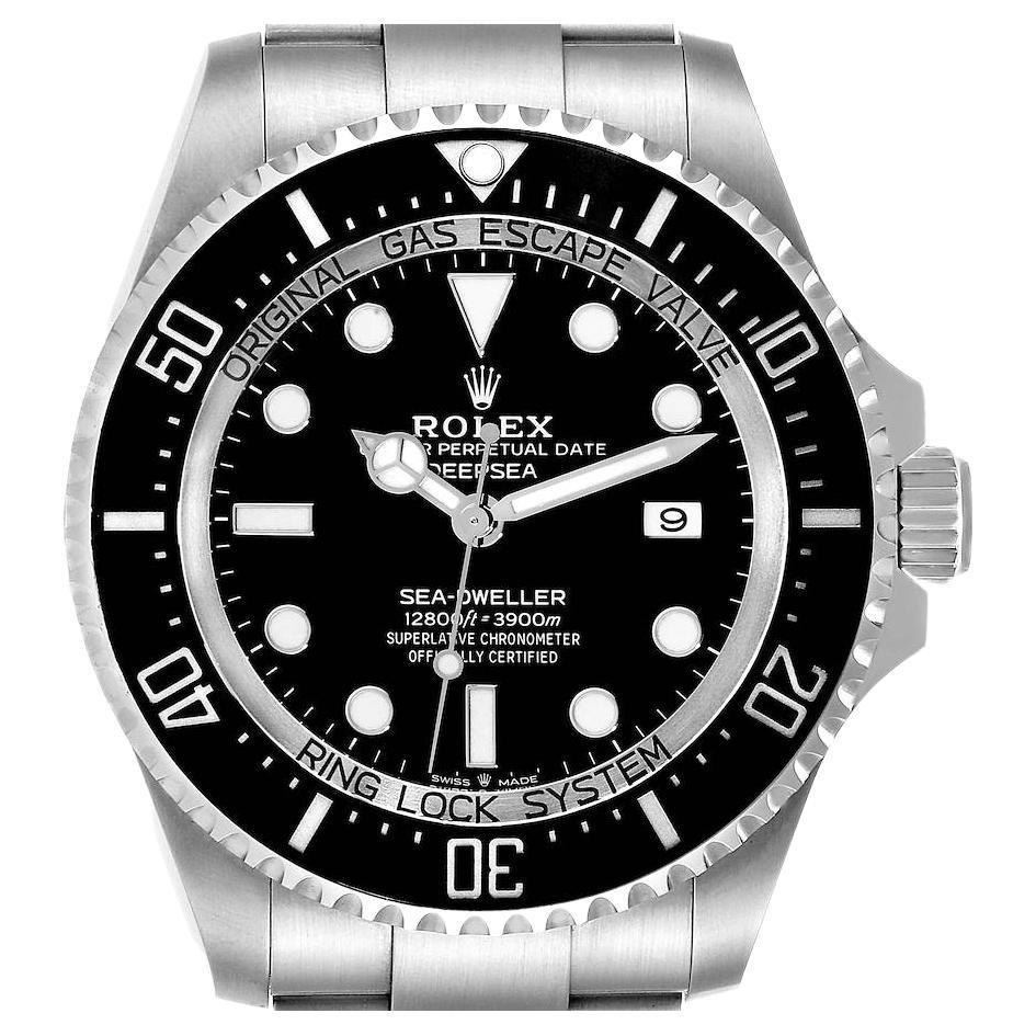 Rolex Seadweller Deepsea 44 Black Dial Steel Mens Watch 126660 Box Card