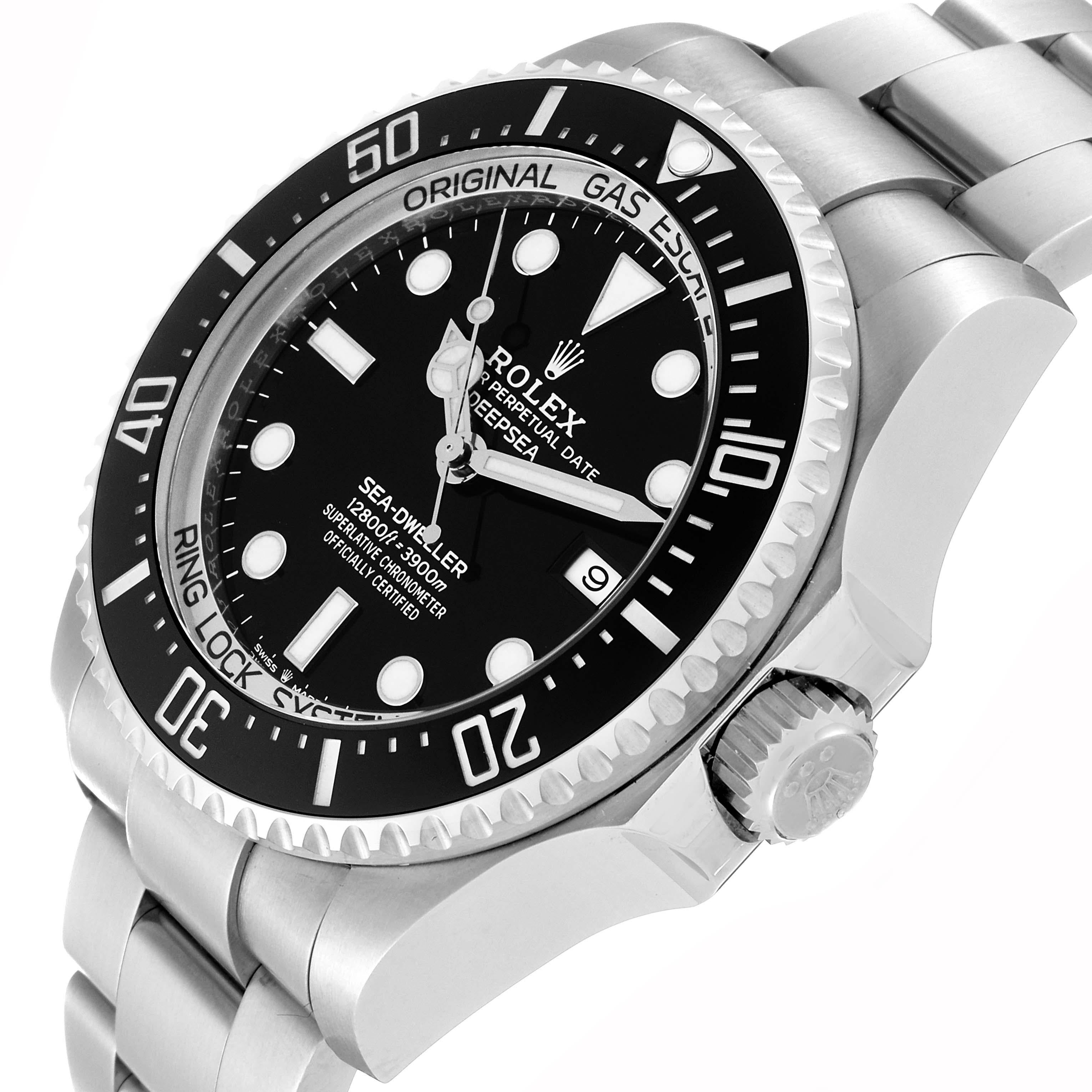 Rolex Seadweller Deepsea 44 Black Dial Steel Mens Watch 126660 Unworn In Excellent Condition For Sale In Atlanta, GA