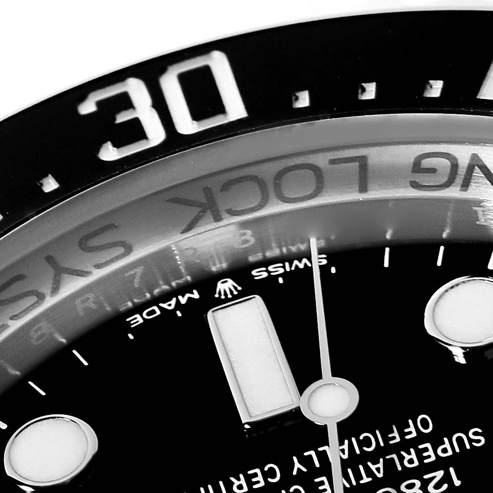 Rolex Seadweller Deepsea 44 Black Dial Steel Mens Watch 136660 Card In Excellent Condition For Sale In Atlanta, GA