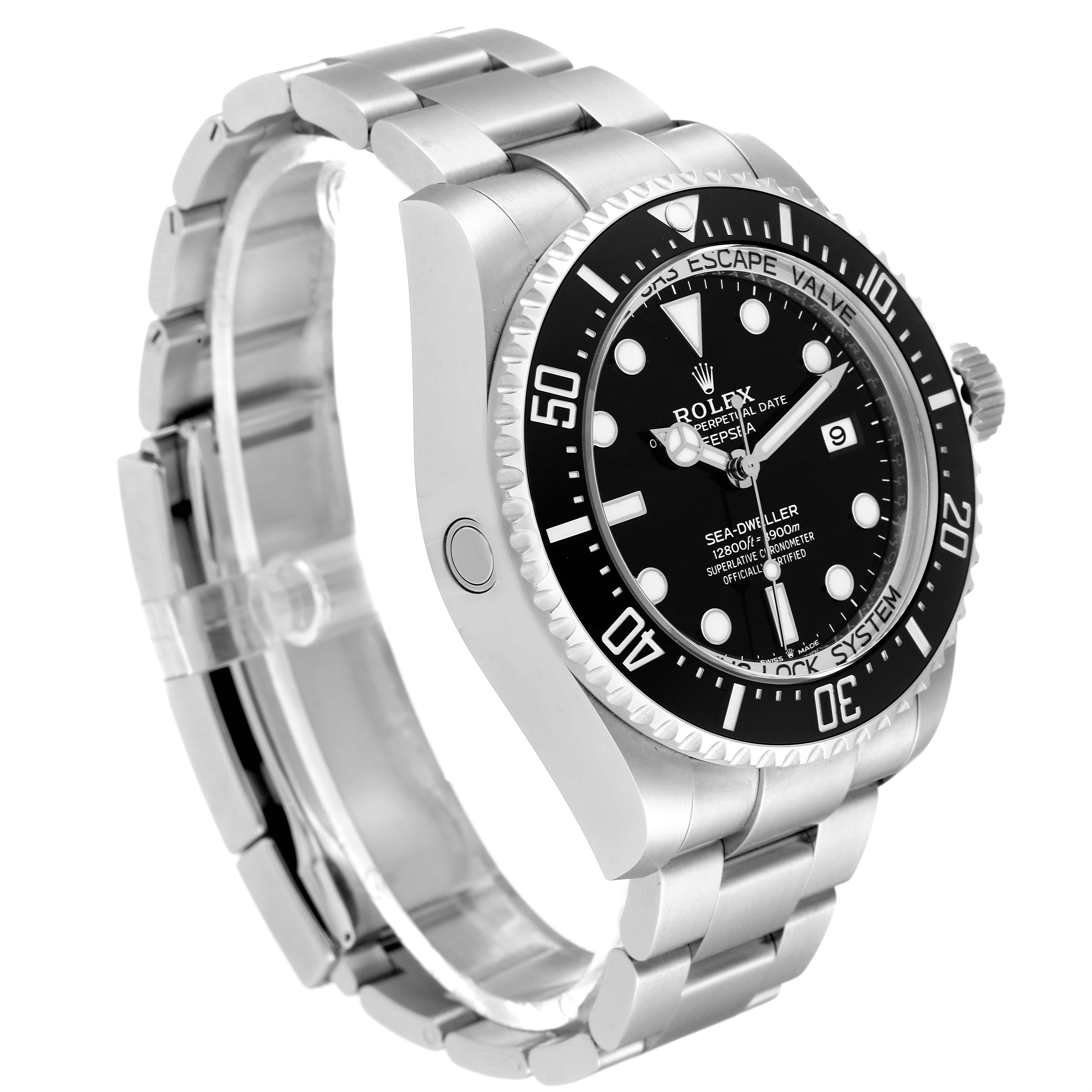 Rolex Seadweller Deepsea 44 Black Dial Steel Mens Watch 136660 Unworn In Excellent Condition In Atlanta, GA