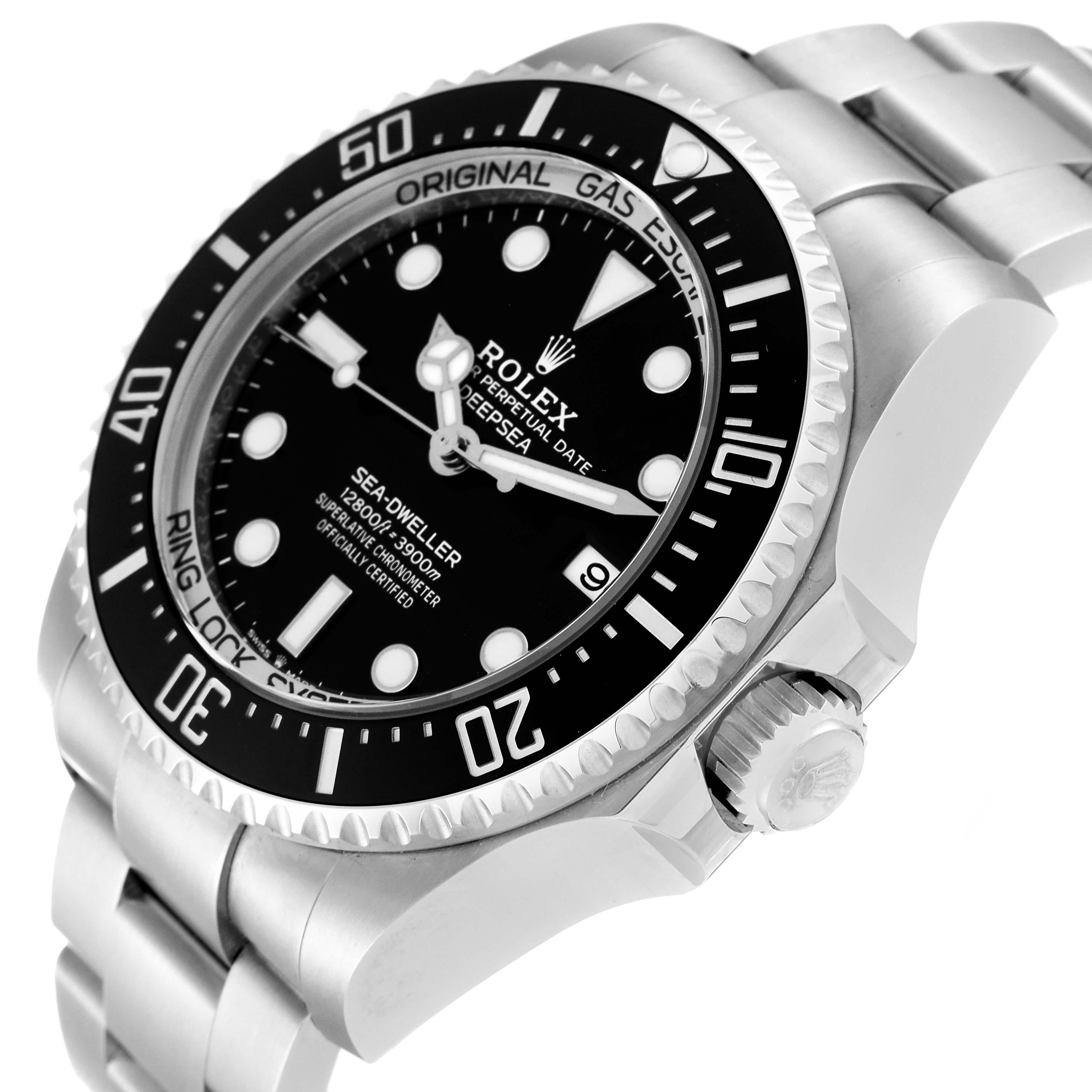 Rolex Seadweller Deepsea 44 Black Dial Steel Mens Watch 136660 Unworn 1