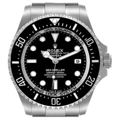 Rolex Montre Seadweller Deepsea 44 en acier avec cadran noir, pour hommes 136660, non portée