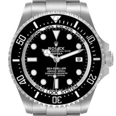 Used Rolex Seadweller Deepsea 44 Black Dial Steel Mens Watch 136660 Unworn