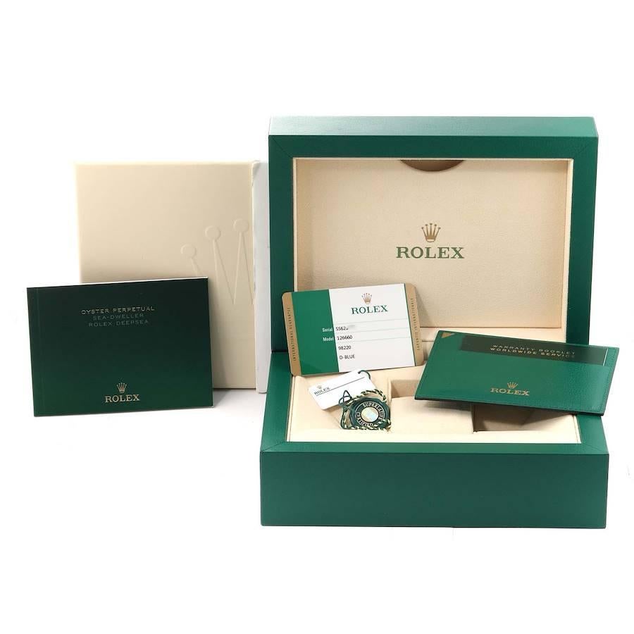 Rolex Seadweller Deepsea 44 Cameron D-Blue Dial Mens Watch 126660 Box Card For Sale 7