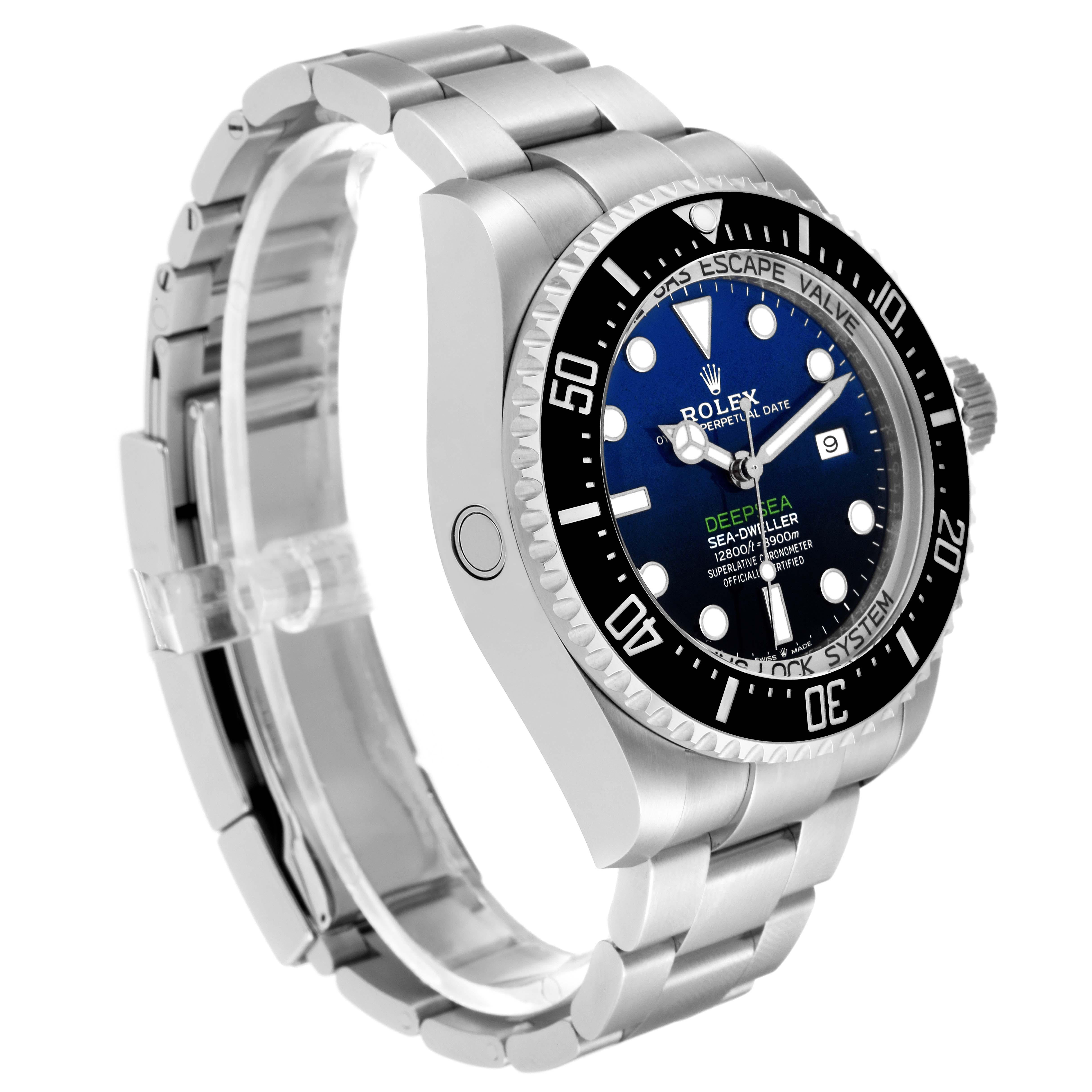 Rolex Seadweller Deepsea 44 Cameron D-Blue Dial Mens Watch 126660 Box Card In Excellent Condition In Atlanta, GA