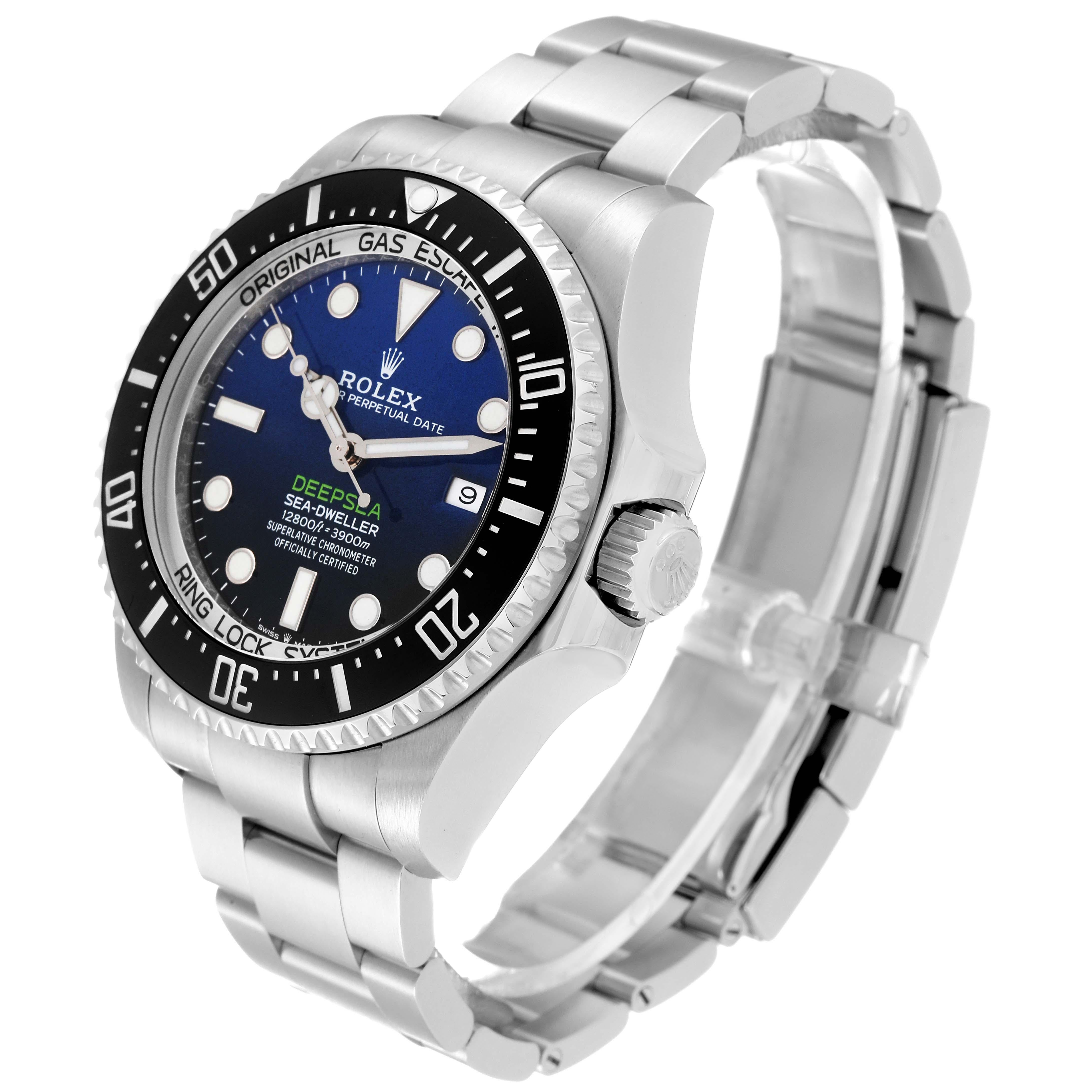 Men's Rolex Seadweller Deepsea 44 Cameron D-Blue Dial Steel Mens Watch 126660 Box Card For Sale
