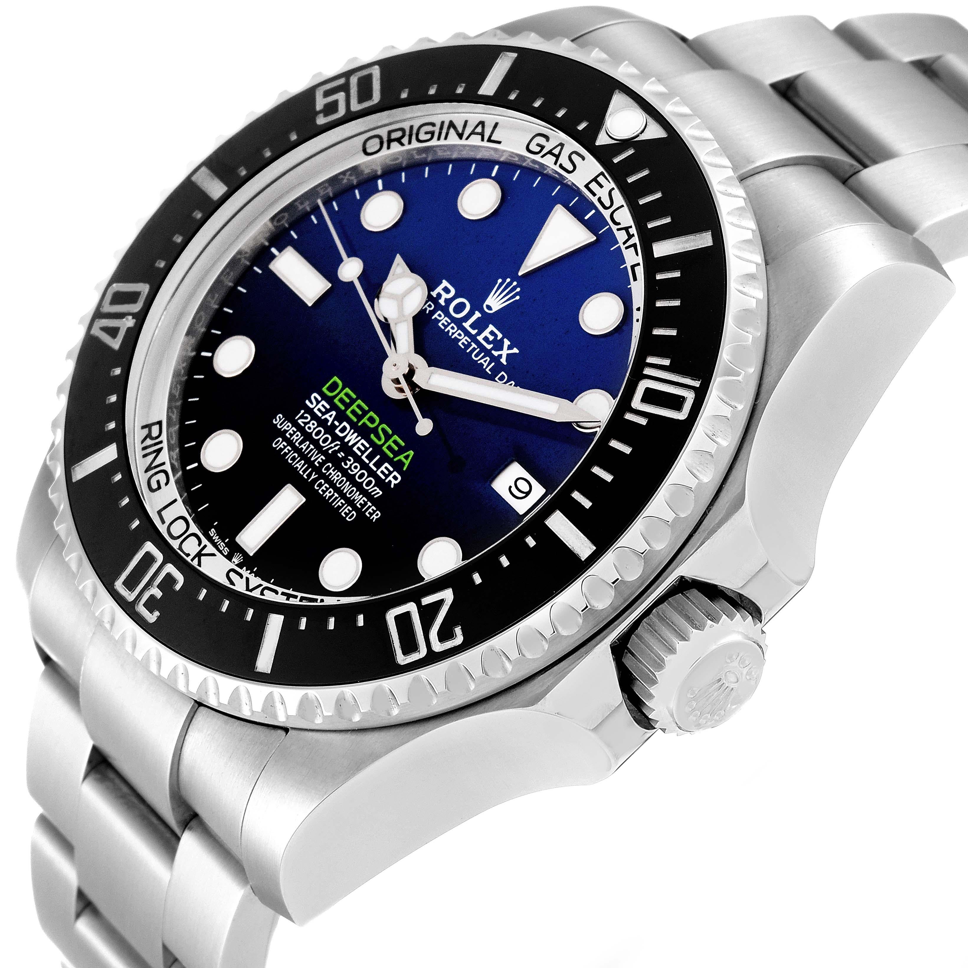 Men's Rolex Seadweller Deepsea 44 Cameron D-Blue Dial Steel Mens Watch 126660 Box Card