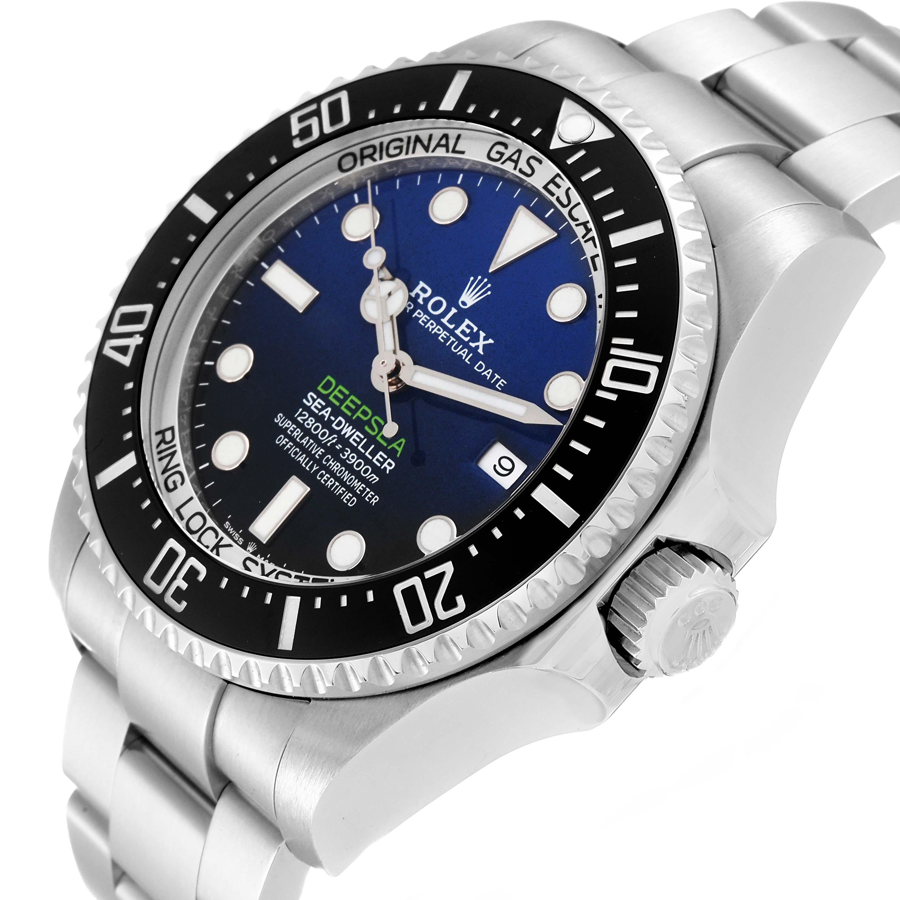 Rolex Seadweller Deepsea 44 Cameron D-Blue Dial Steel Mens Watch 126660 Box Card For Sale 1