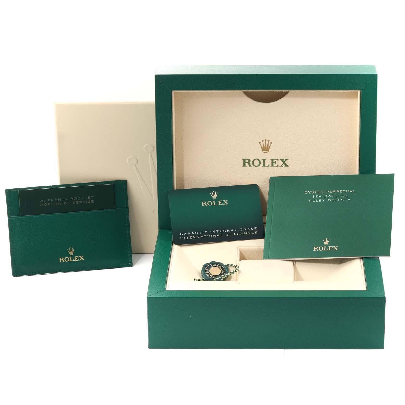 Rolex Seadweller Deepsea 44 Cameron D-Blaues Zifferblatt Stahl Herrenuhr 136660 Box Card 8