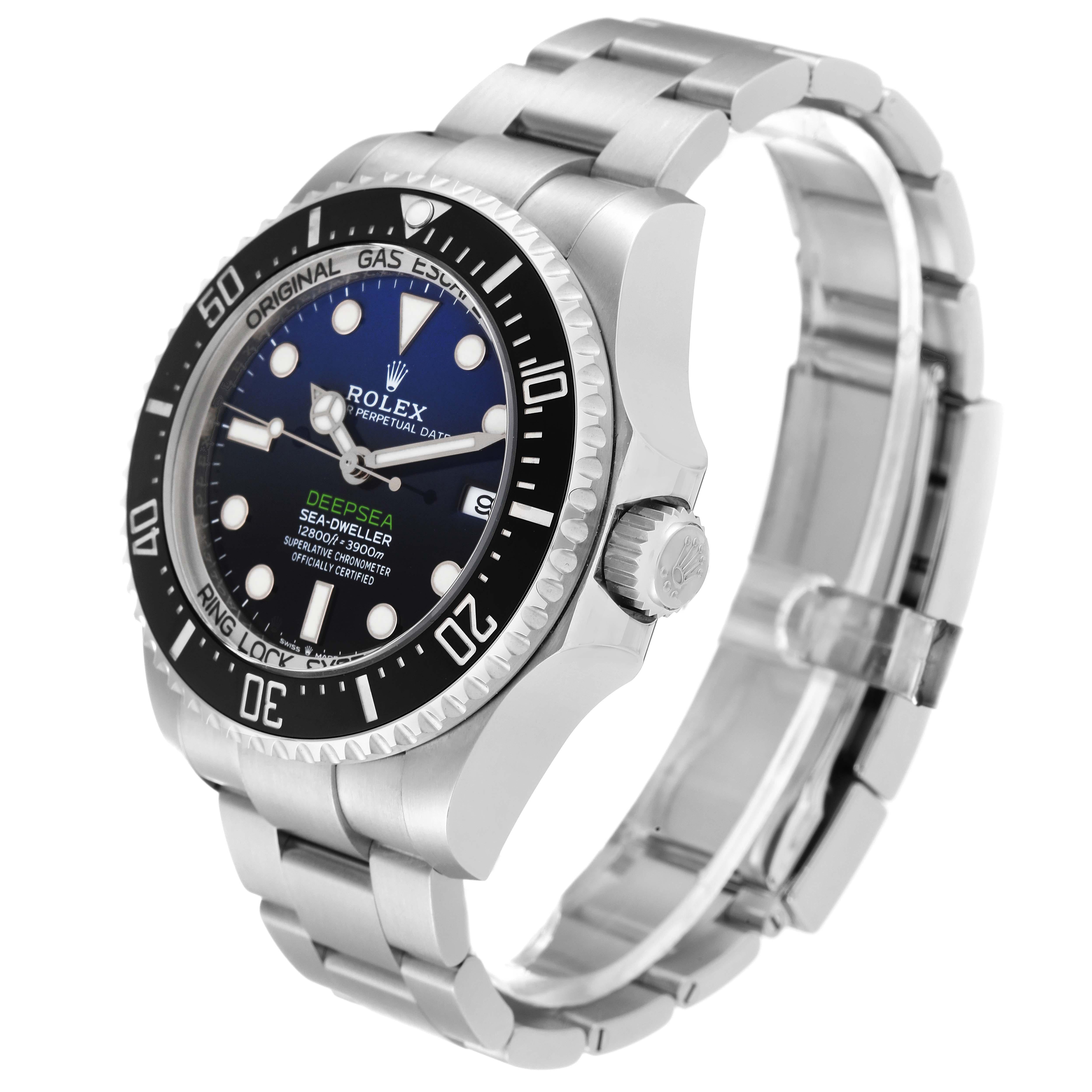Men's Rolex Seadweller Deepsea 44 Cameron D-Blue Dial Steel Mens Watch 136660 Box Card