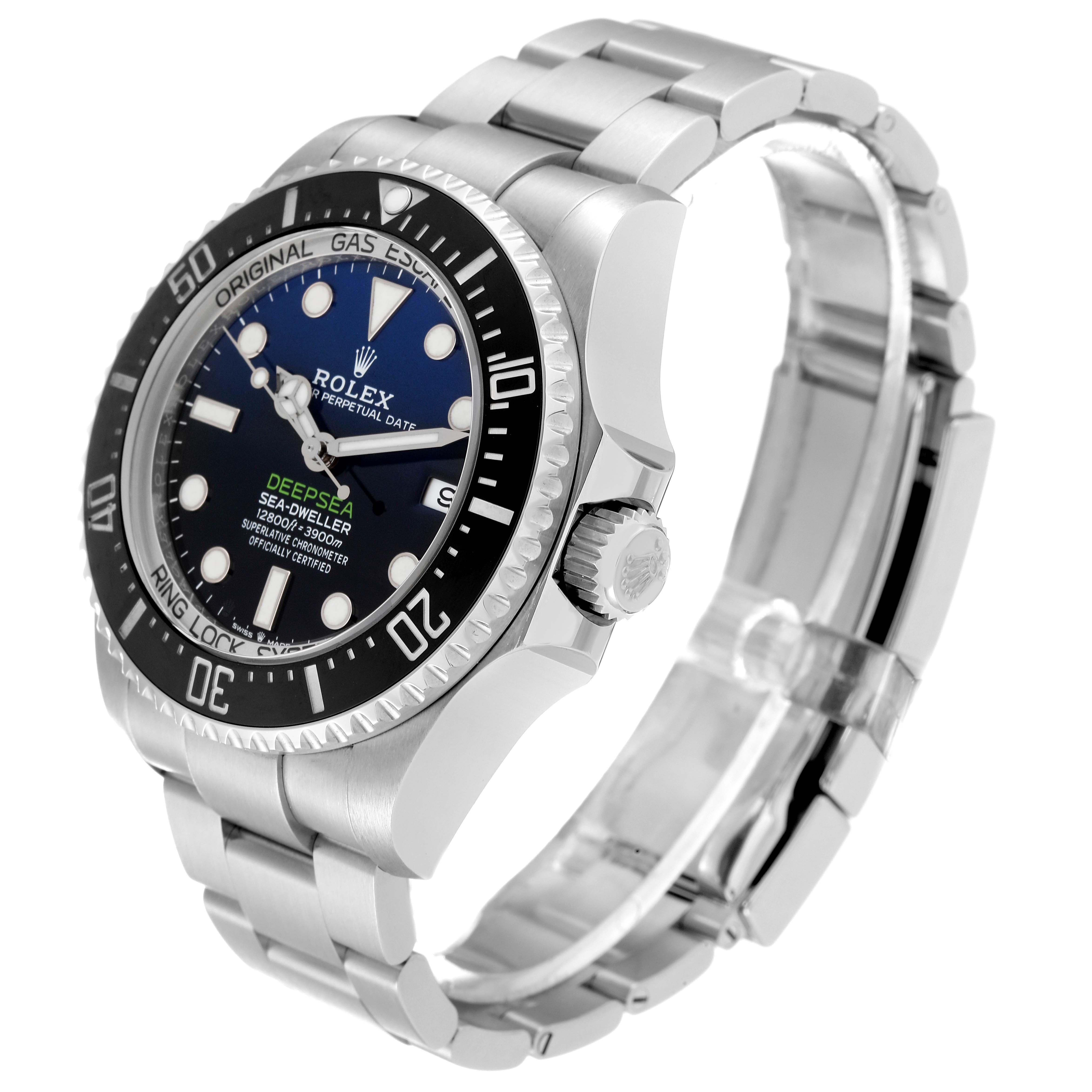 Men's Rolex Seadweller Deepsea 44 Cameron D-Blue Dial Steel Mens Watch 136660 Box Card
