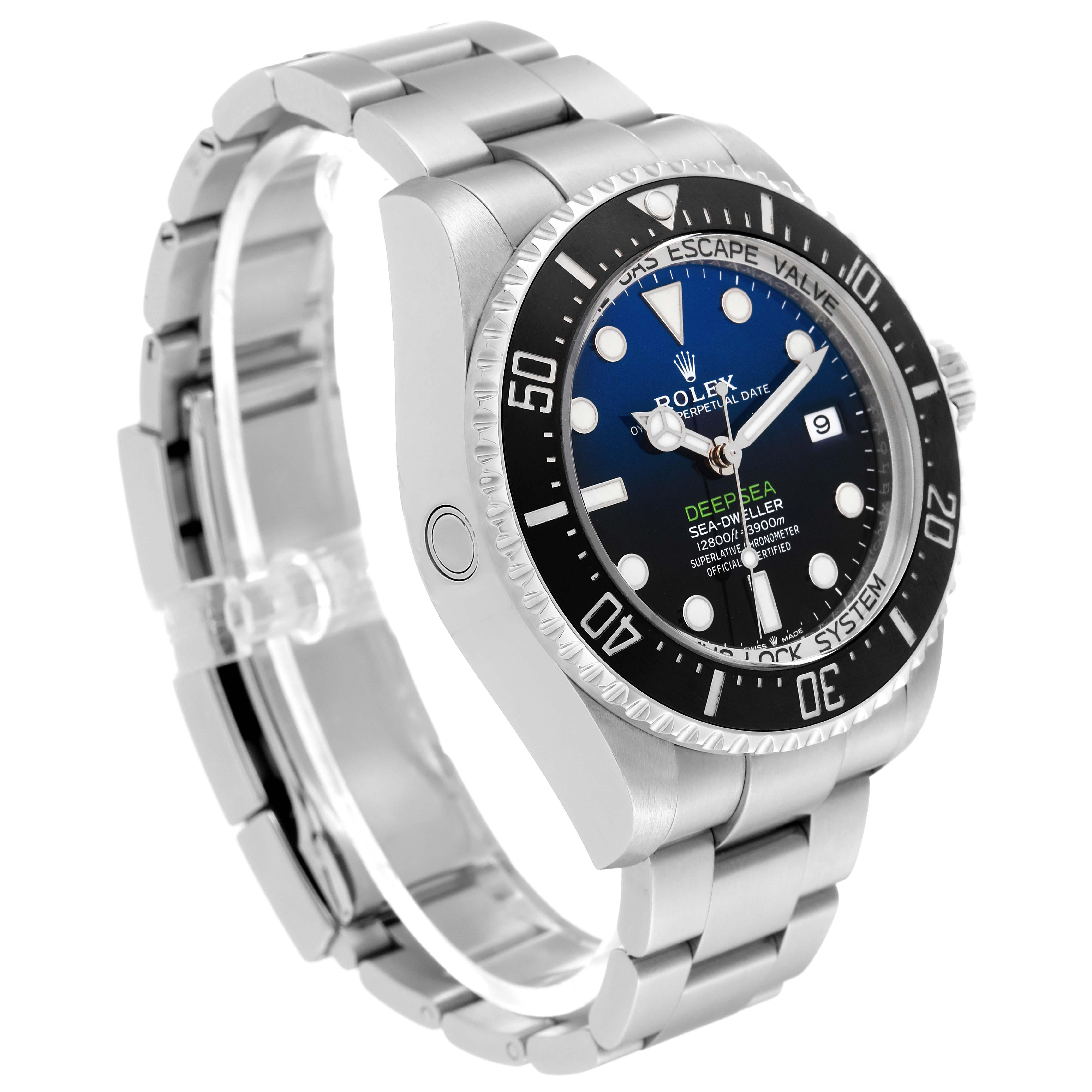 Rolex Seadweller Deepsea 44 Cameron D-Blue Dial Steel Mens Watch 136660 Box Card For Sale 3