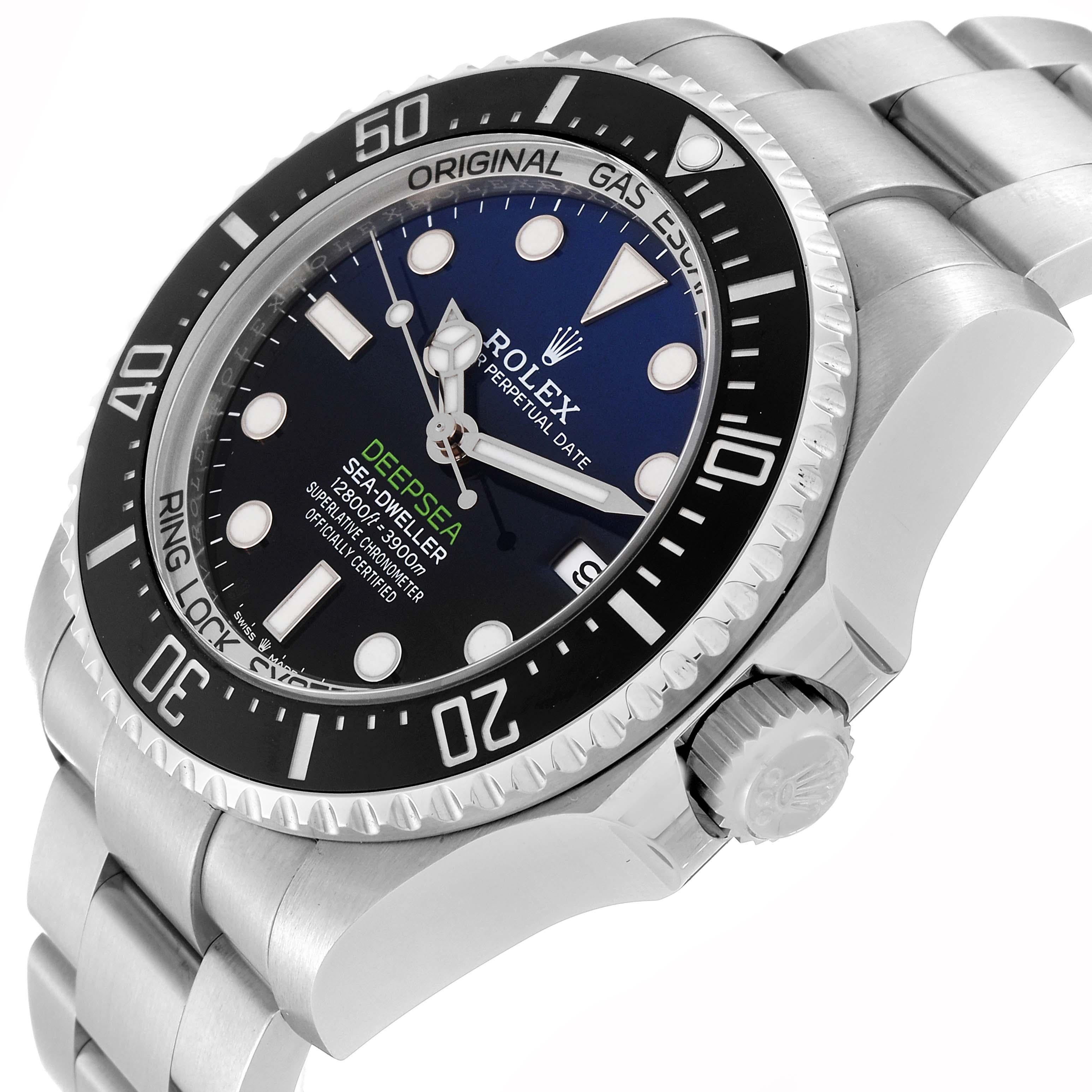 Rolex Seadweller Deepsea 44 Cameron D-Blaues Zifferblatt Stahl Herrenuhr 136660 Box Card 4