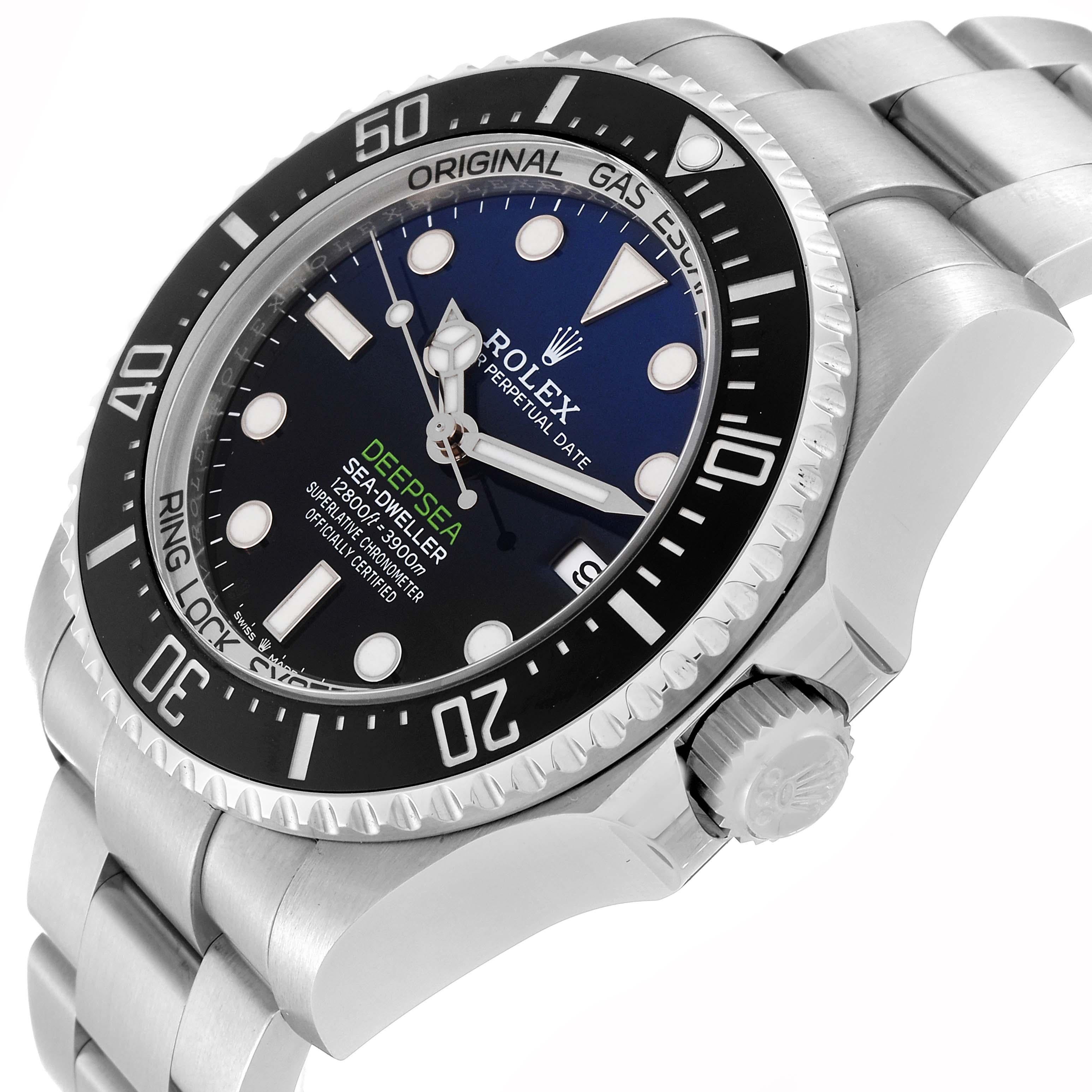 Men's Rolex Seadweller Deepsea 44 Cameron D-Blue Dial Steel Mens Watch 136660 Box Card