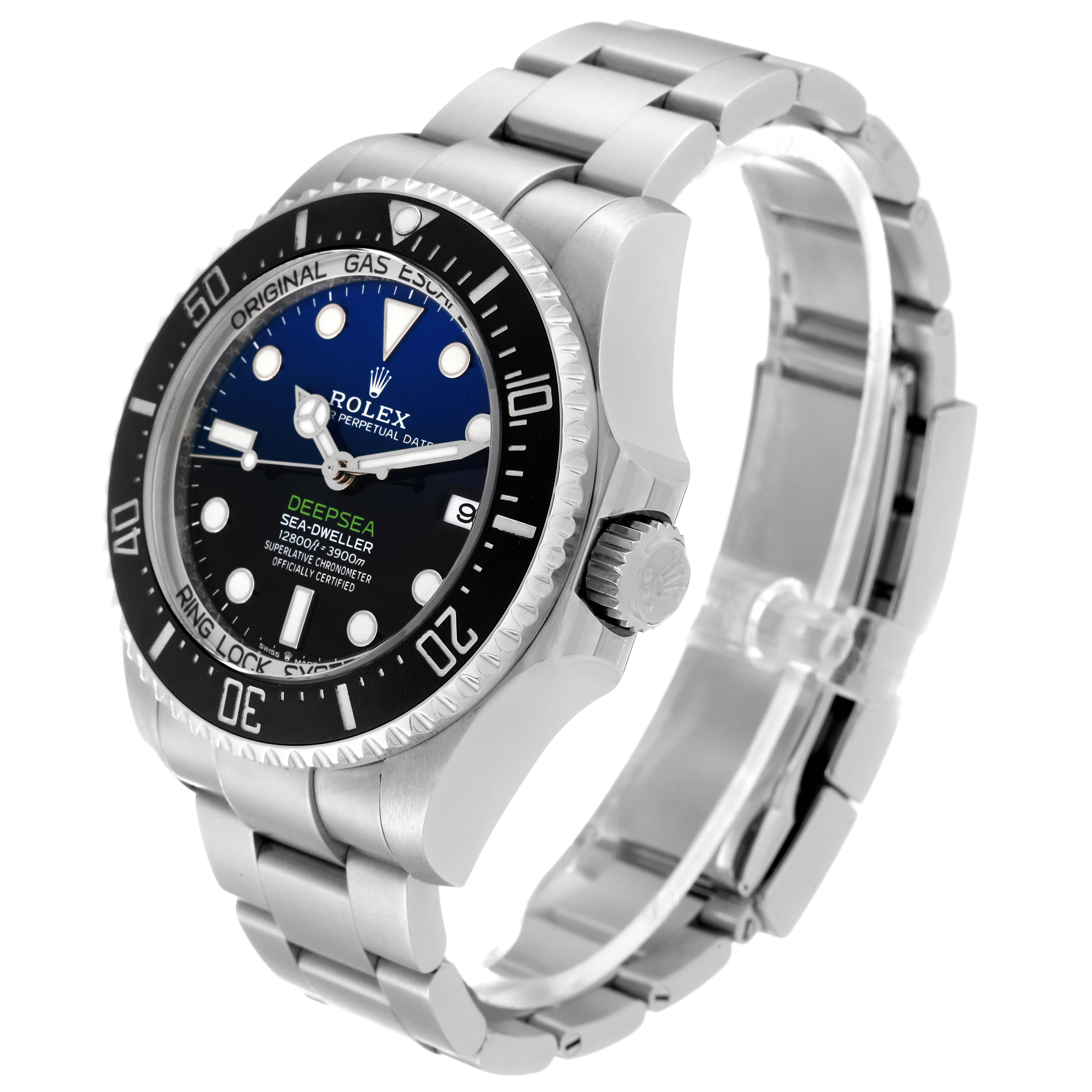Rolex Seadweller Deepsea 44 Cameron D-Blaues Zifferblatt Stahl Herrenuhr 136660 Box Card 5